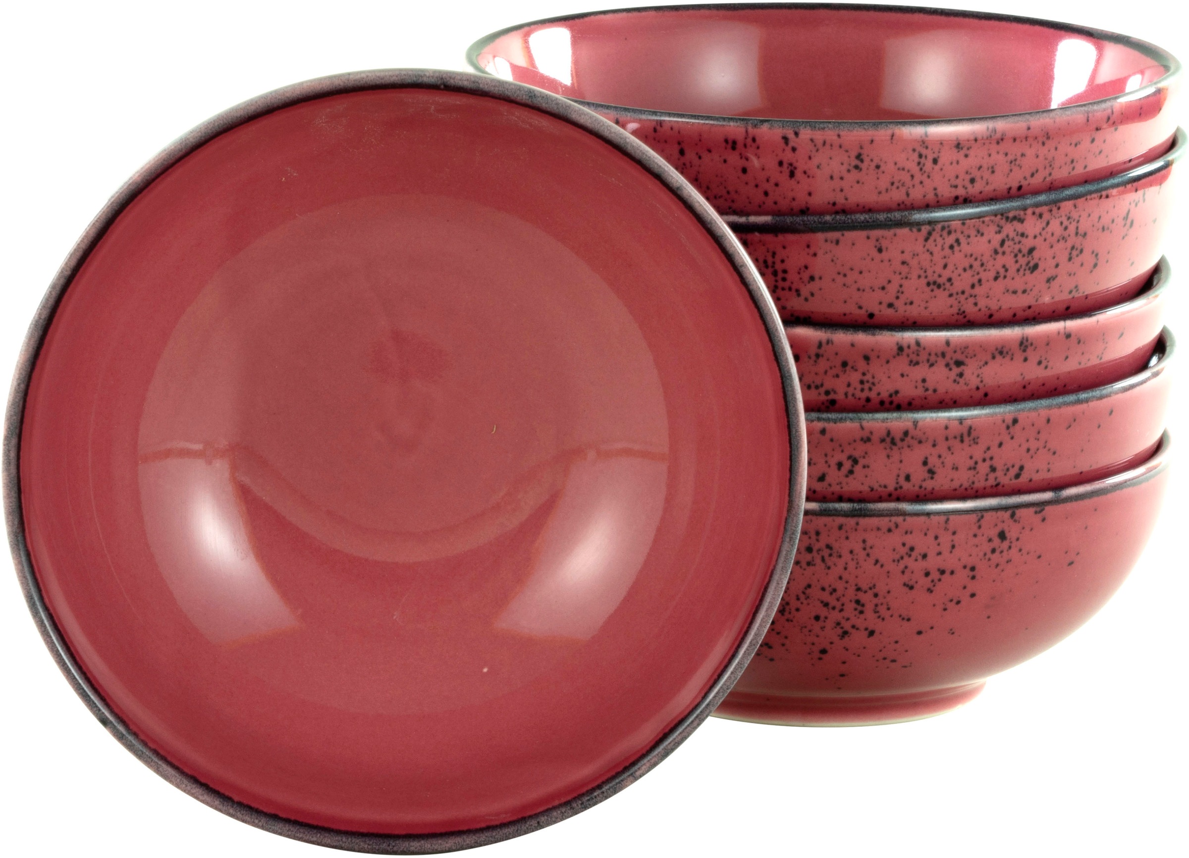 CreaTable Müslischale »NATURE COLLECTION«, 6 tlg., aus Steinzeug, Salatscha günstig online kaufen
