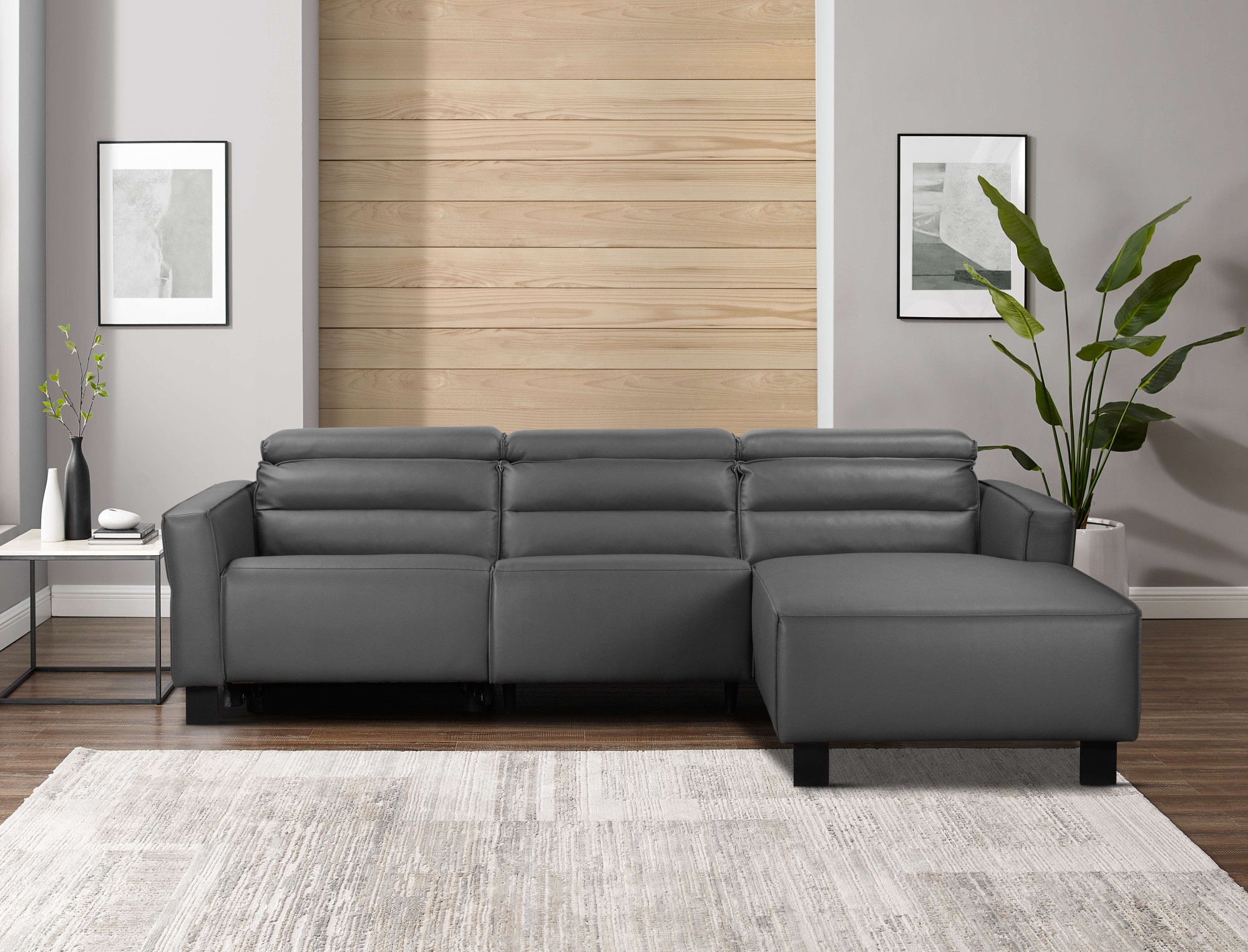 Places of Style Ecksofa »Carpari, L-Form, 263 cm, manuelle o. elektrische Relaxfunktion,«, USB A/C und Kopfteilverstellung