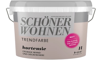SCHÖNER WOHNEN-Kollektion Wand- und Deckenfarbe »Trendfarbe«, 1 Liter, Hortensie,... kaufen