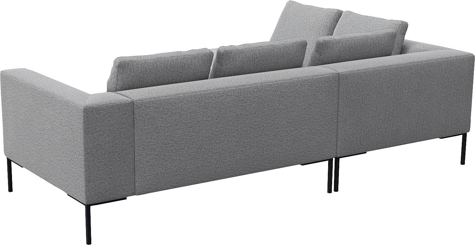 FLEXLUX Ecksofa »Loano, superbequemer Sitzkomfort durch Kaltschaum im Sitz, L-Form«, modernes Sofa, frei im Raum stellbar, lose Kissen, hoher Fuß