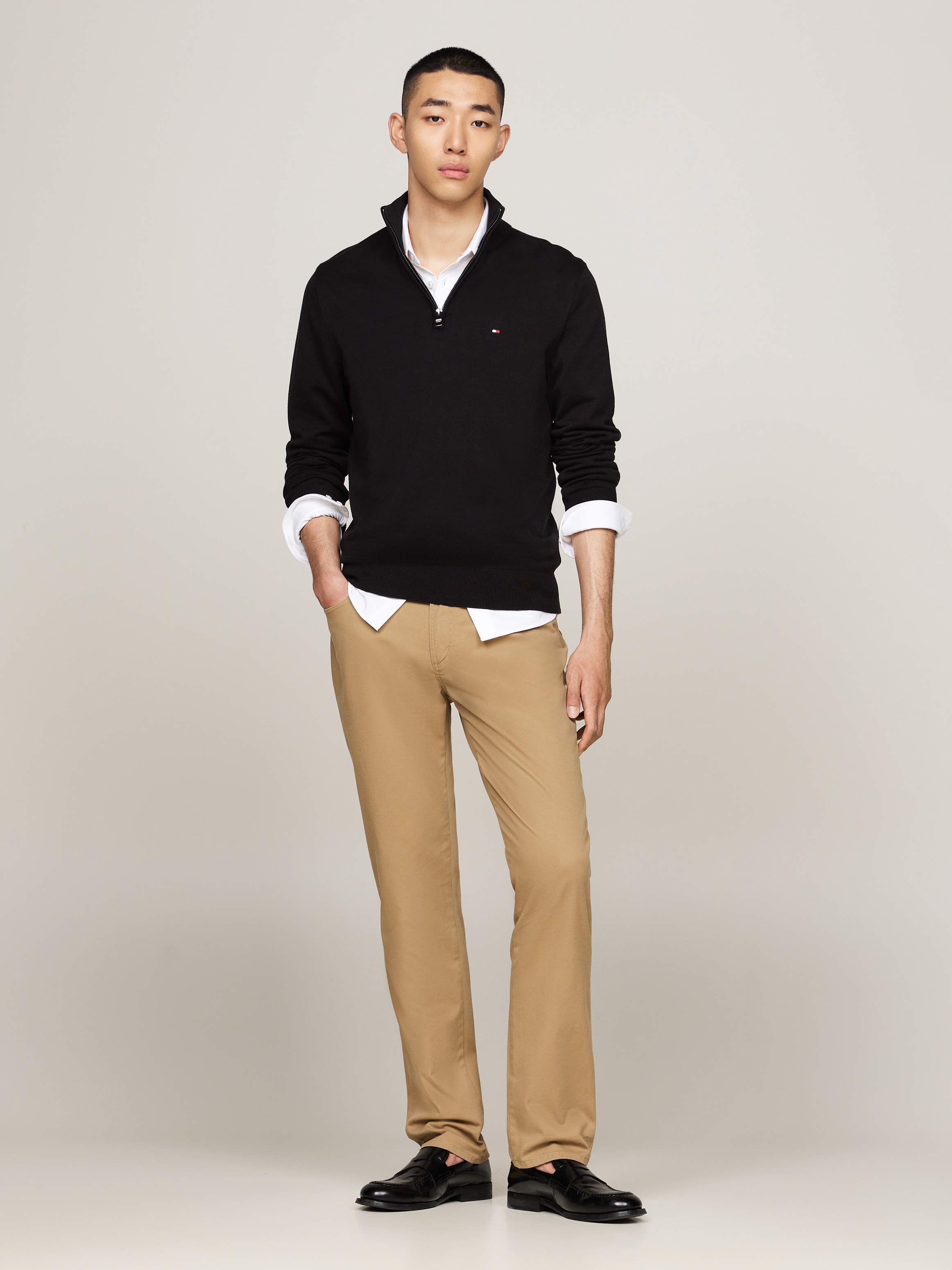 Tommy Hilfiger Troyer »ESSENTIAL COTTON ZIP MOCK«