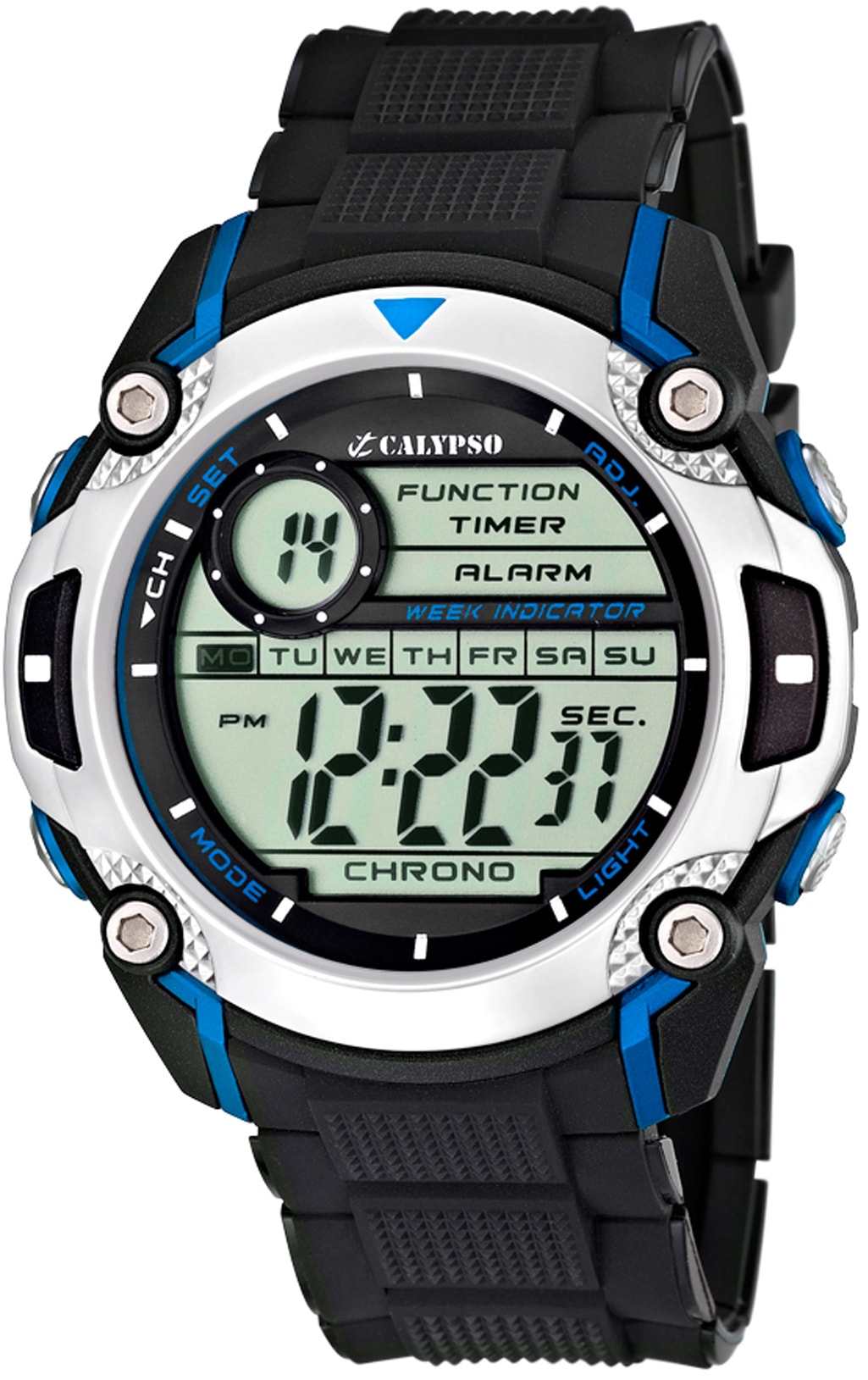 CALYPSO WATCHES Chronograph »Digital For Man« Armbanduhr, Quarzuhr, Herrenuhr, digital, Datum, Stoppfunktion
