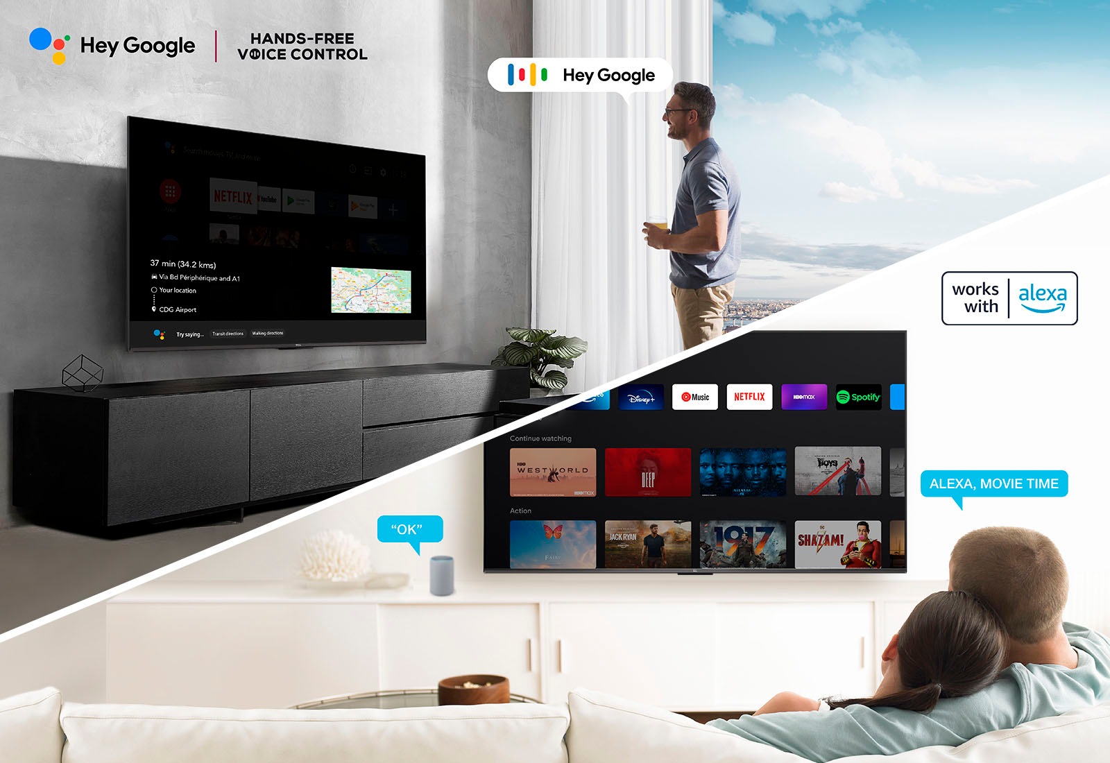 TCL LED-Fernseher »75P731X1«, 4K Ultra HD, Smart-TV-Google TV, HDR Premium, Dolby Atmos, HDMI 2.1, Metallgehäuse