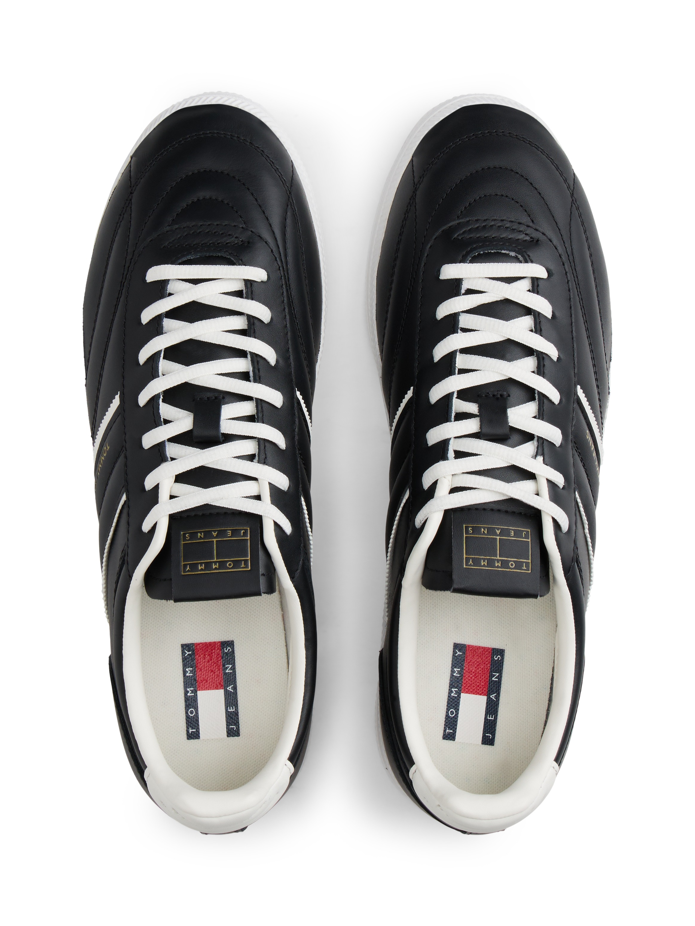 Tommy Jeans Sneaker »THE GREENWICH EDGE STITCHING«  , Freizeitschuh, Halbschuh, Schnürer, Logo an der Seite und Schuhzunge