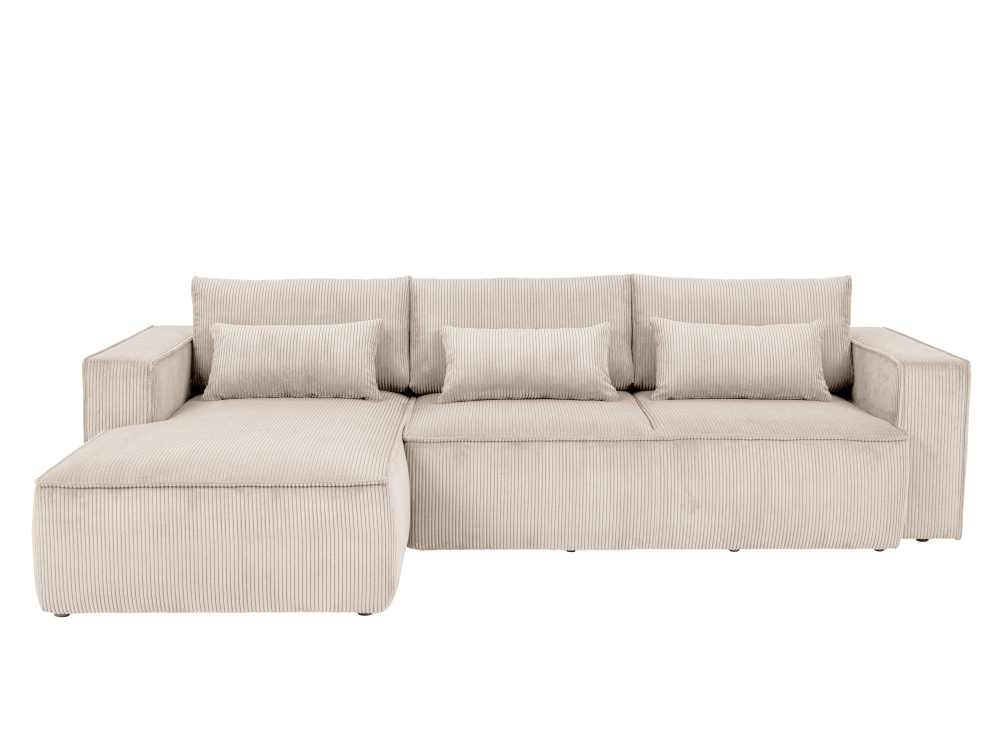 OTTO home Ecksofa »Tillian, Schlafsofa« Breite 294 cm, Breitkord, Sitzfläche mit Taschenfederkern