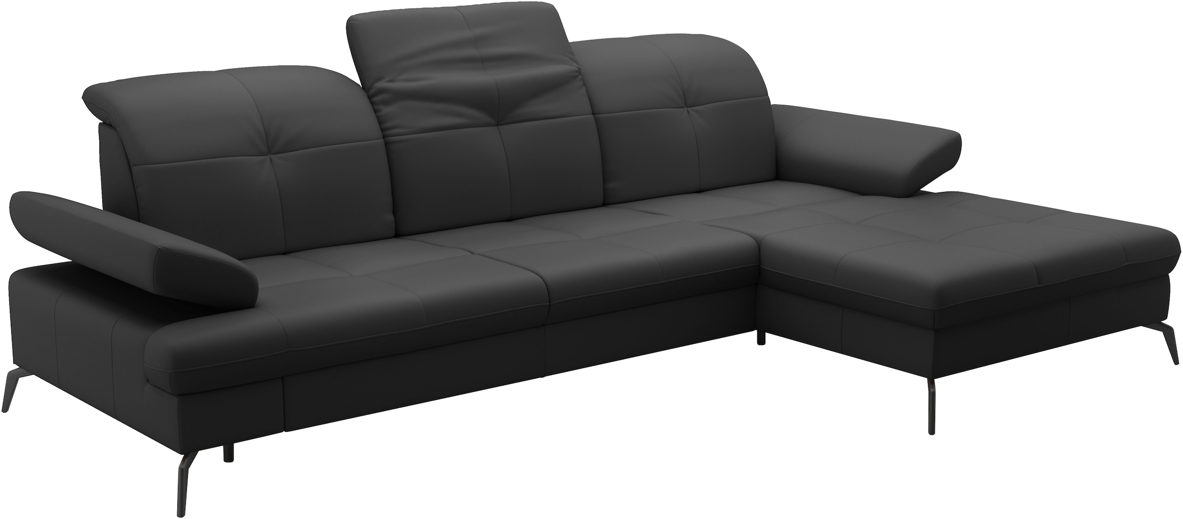 sit&more Ecksofa »Amica, L-Form, inkl. Sitztiefenverstellung & Armteilverstellung«, wahlweise mit Bettfunktion, Bettkasten und Kopfteilverstellung