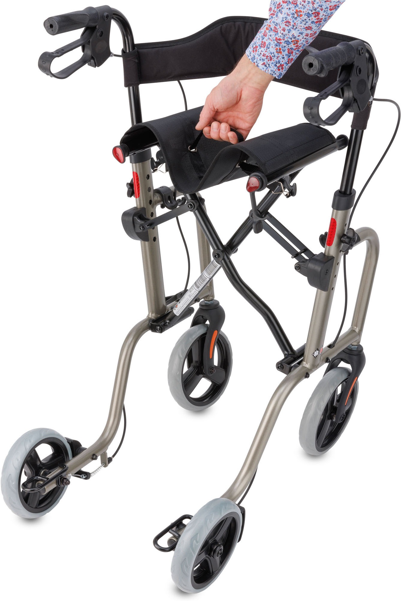 Bischoff & Bischoff Rollator »RL-Smart«, faltbar – Leichtgewicht für innen und außen mit Tasche und Stockhalter