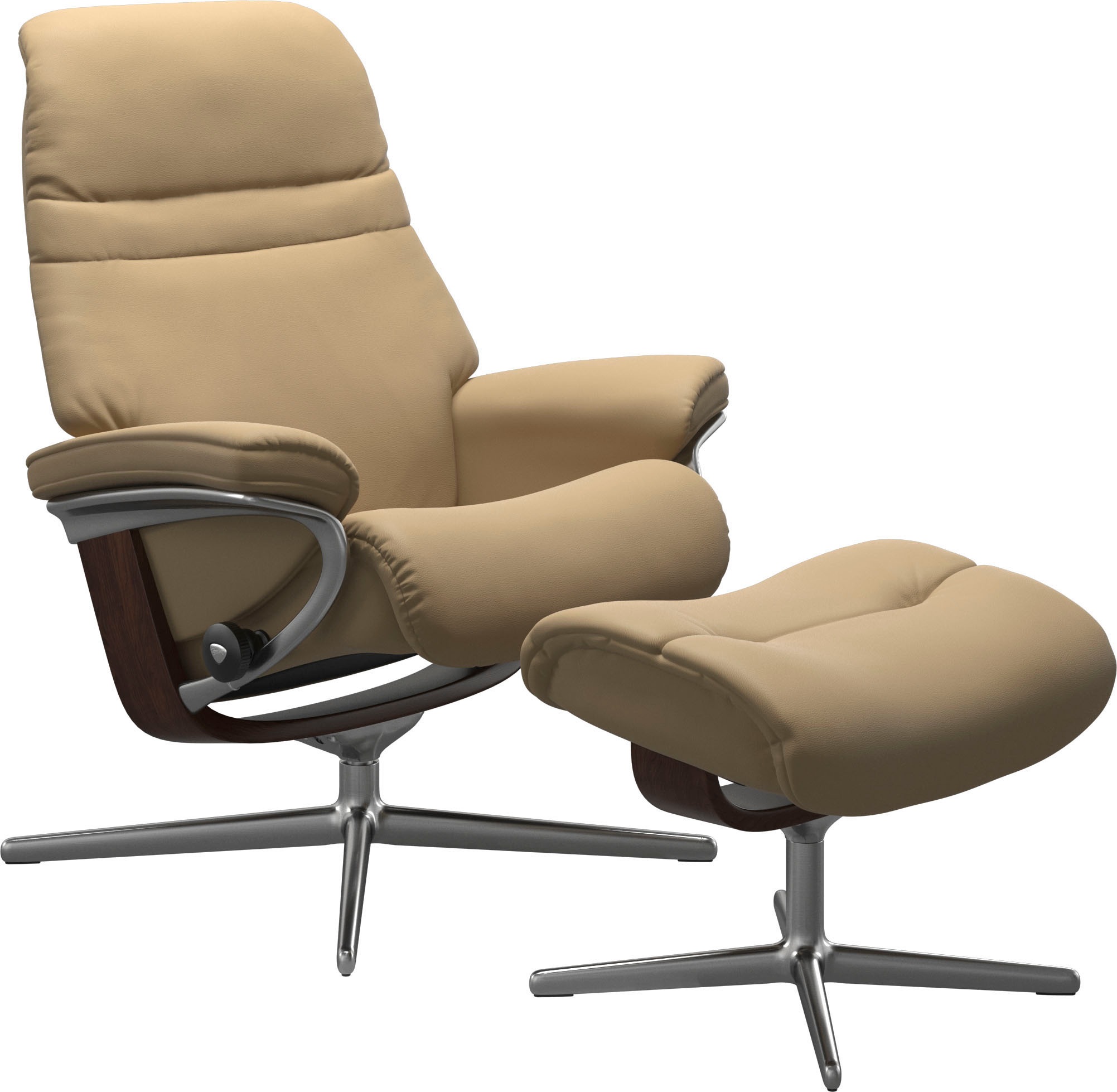 Stressless® Fußhocker »Sunrise«, mit Cross Base, Größe S, M & L, Holzakzent Braun