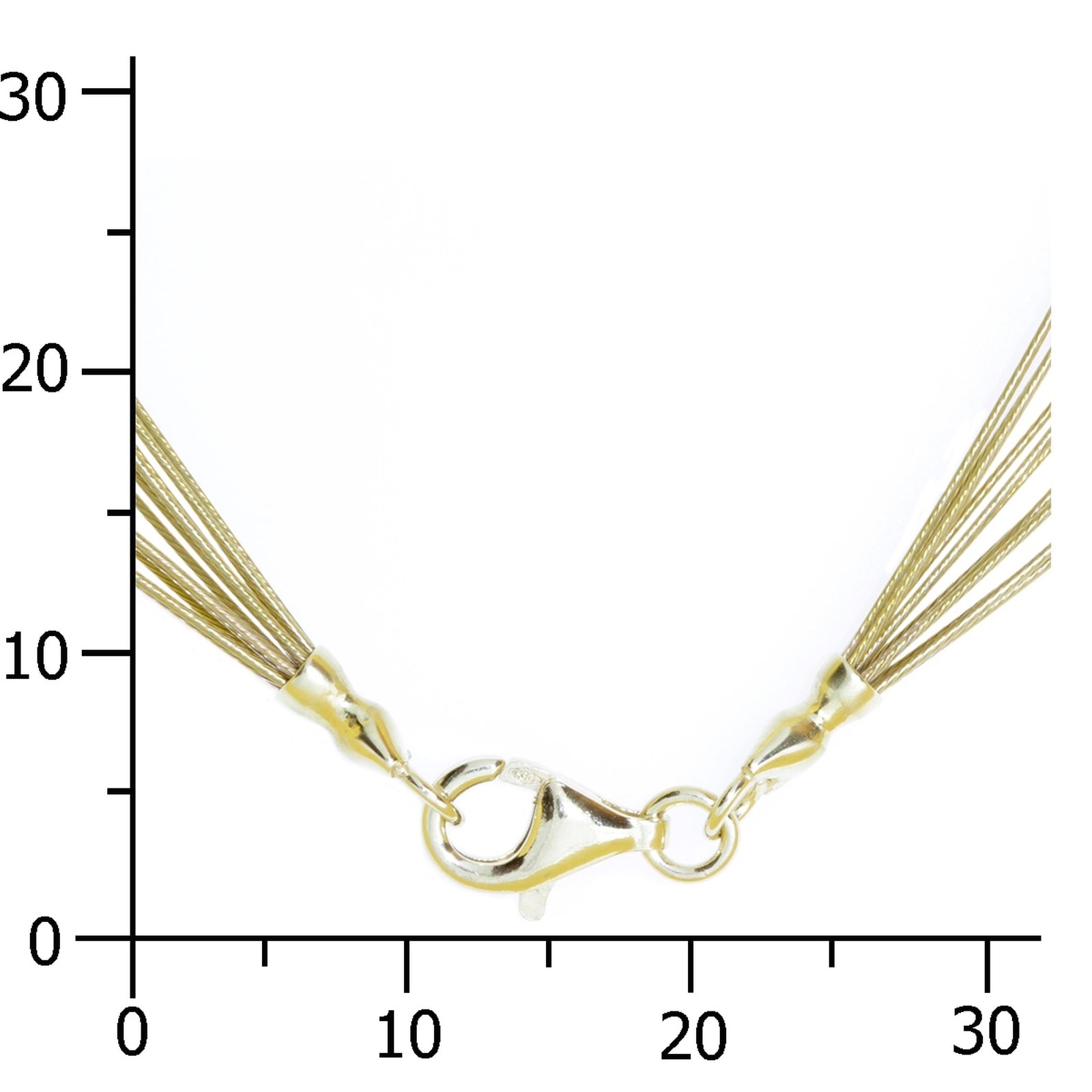 OSTSEE-SCHMUCK Halsreif »Ostsee-Schmuck Halsreif Nyloncollier 13-reihig -goldfarben-«, (1 tlg.)