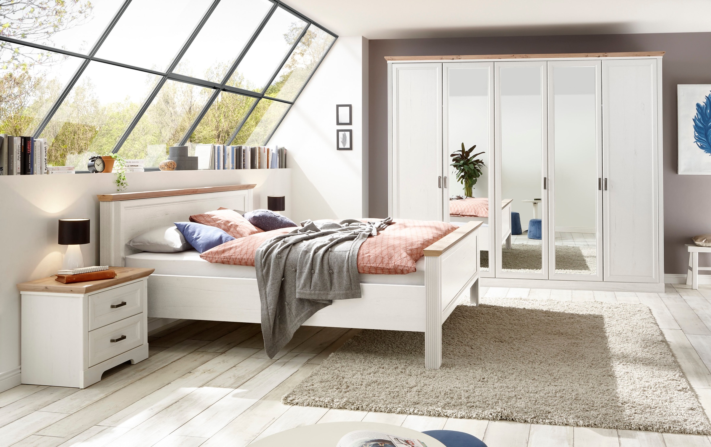 4. Bild von Schlafkontor Bett »Jasmin«, im Landhaus Stil