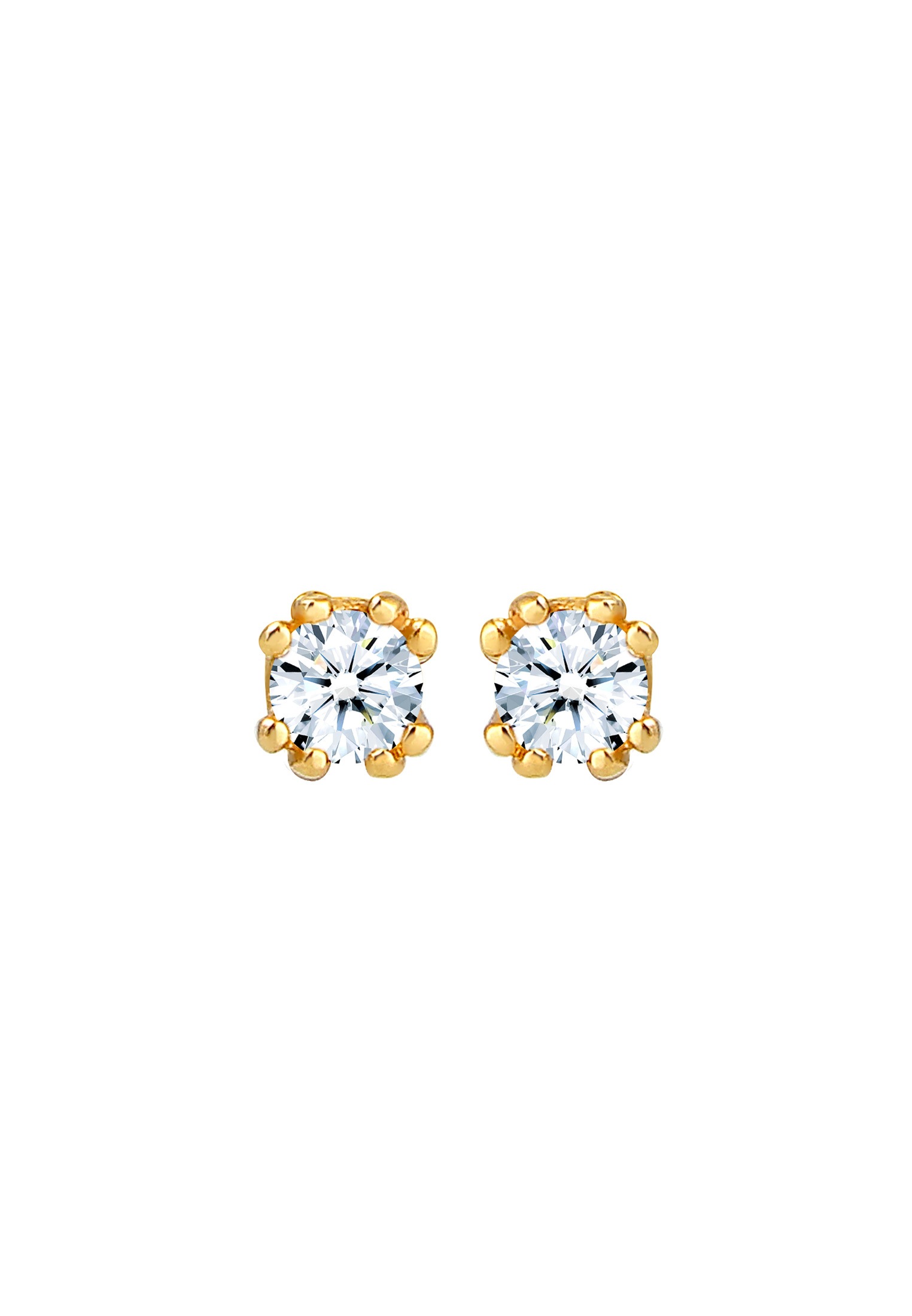 Elli DIAMONDS Paar Ohrstecker »Ohrstecker Diamant Weiß Brillantschliff (0.06 ct) 585 Gelbgold«