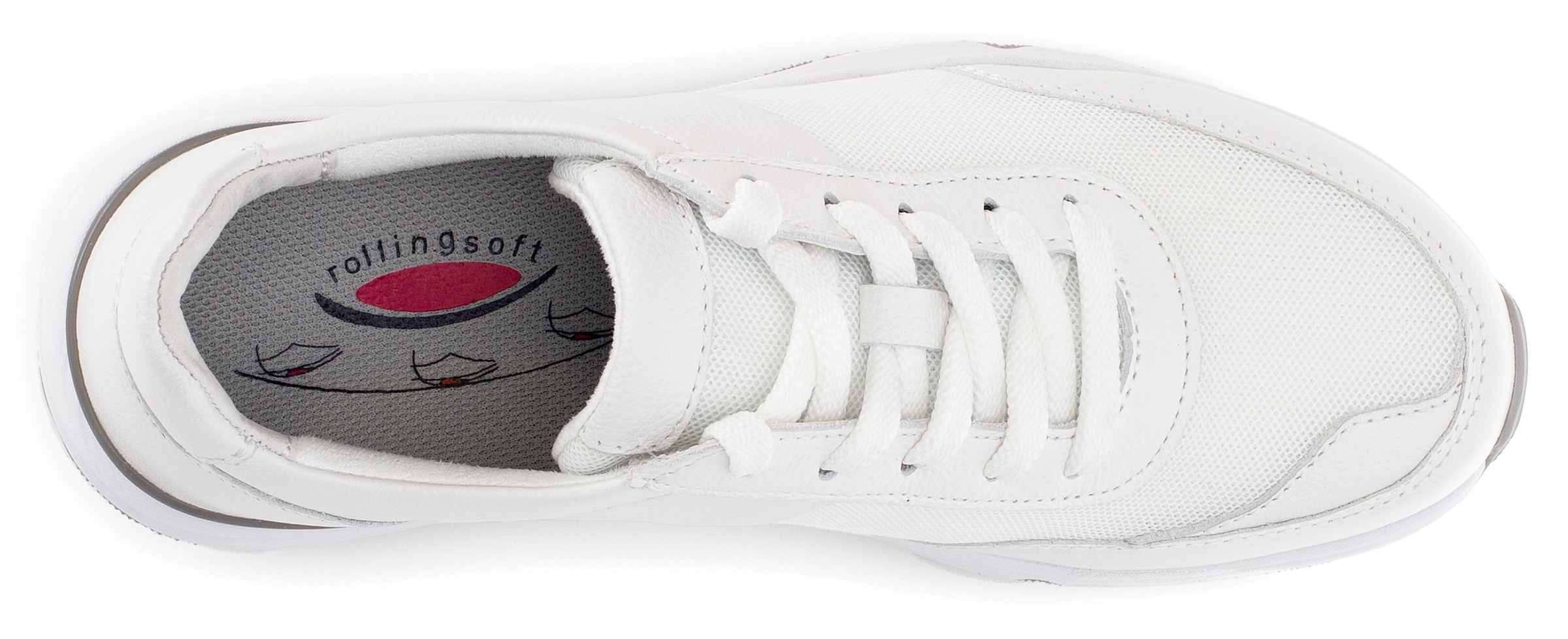 Gabor Rollingsoft Keilsneaker, Freizeitschuh, Halbschuh, Schnürer, herausnehmbares Wechselfußbett