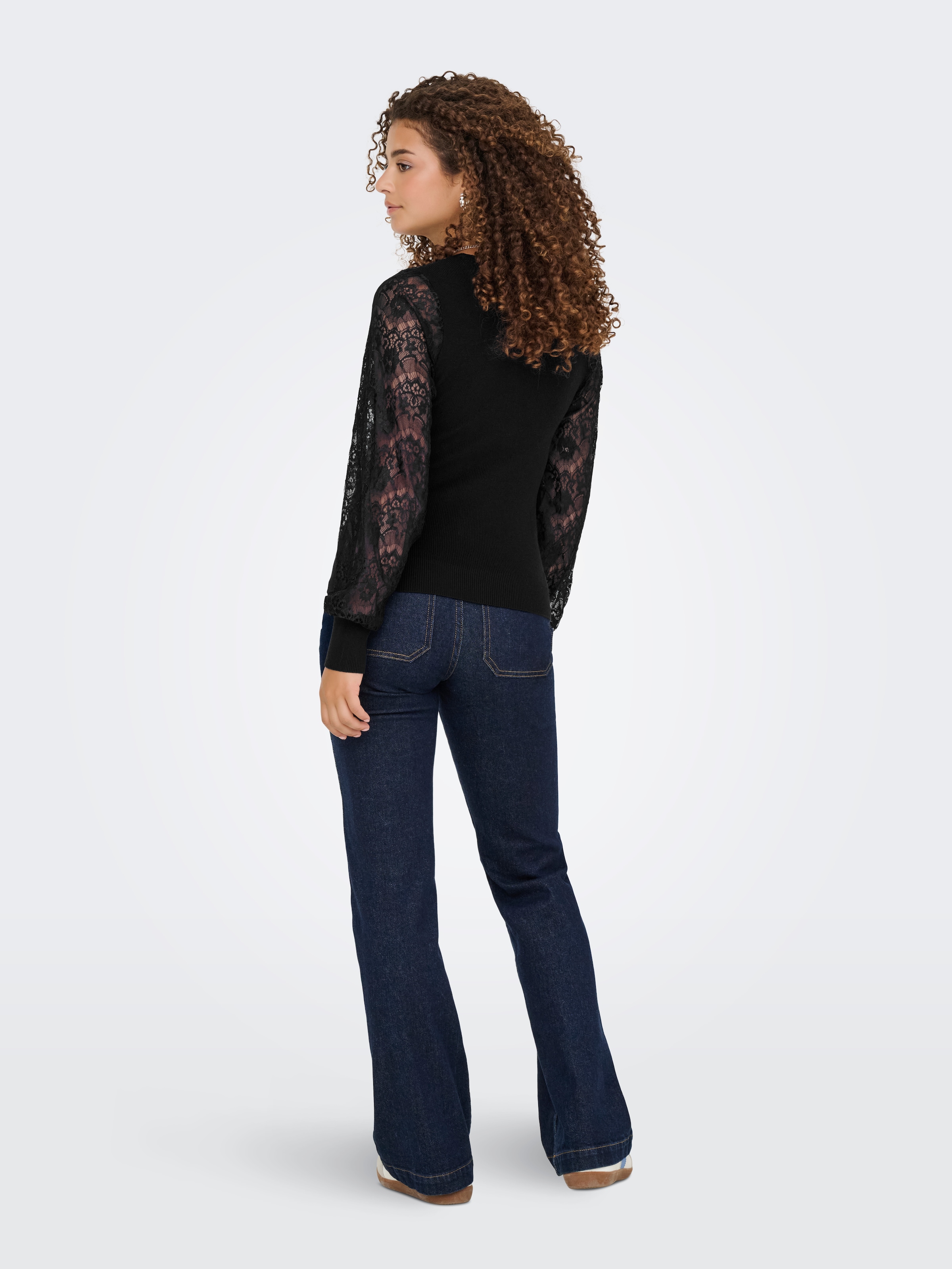 ONLY Rundhalspullover »ONLPERRY LIFE LS MIX O-NECK KNT«