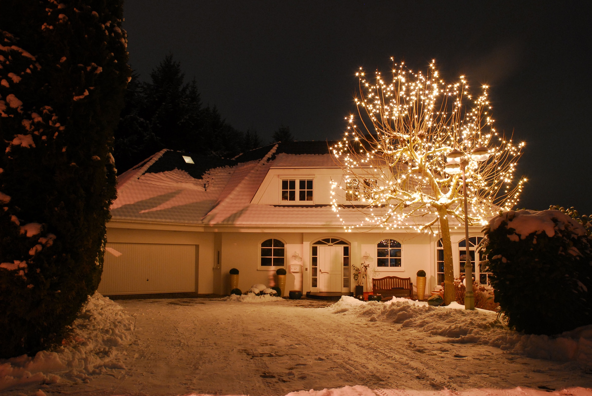 KONSTSMIDE LED-Lichterkette »Weihnachtsdeko aussen«, 40 St.-flammig, LED Minilichterkette, 40 warm weiße Dioden