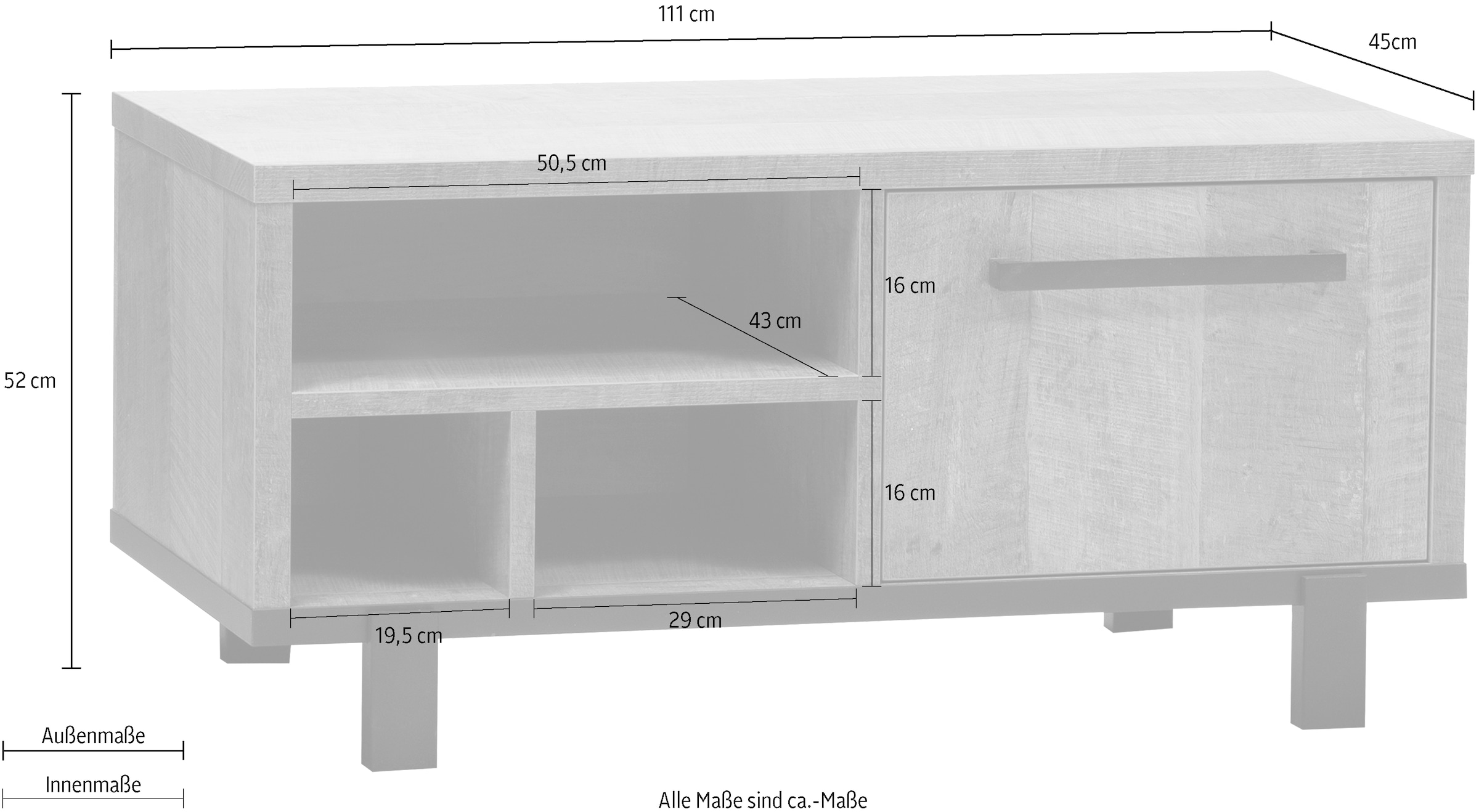 OMG Design TV-Schrank »Malaga Lowboard« in zwei Breiten