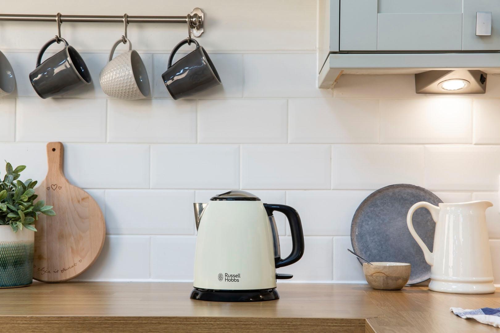 RUSSELL HOBBS Wasserkocher »Colours Plus+ Cream 24994-70«, 1 l, 2400 W, Edelstahl, Schnellkochfunktion, Perfect-pour-Ausgustülle, Kalkfilter