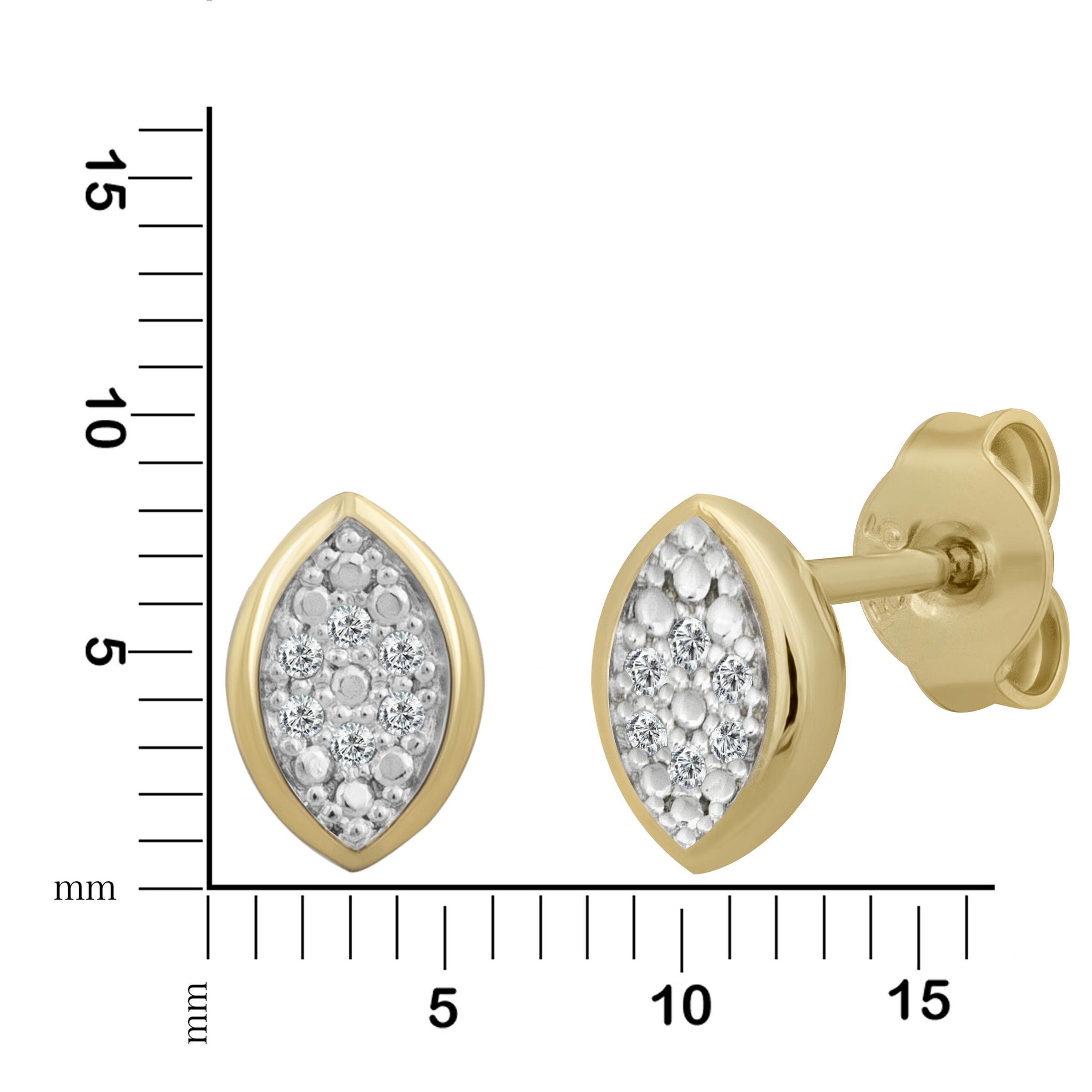 Orolino Paar Ohrstecker »Gold 585 mit 3 Brillanten zus. 0,02ct.«