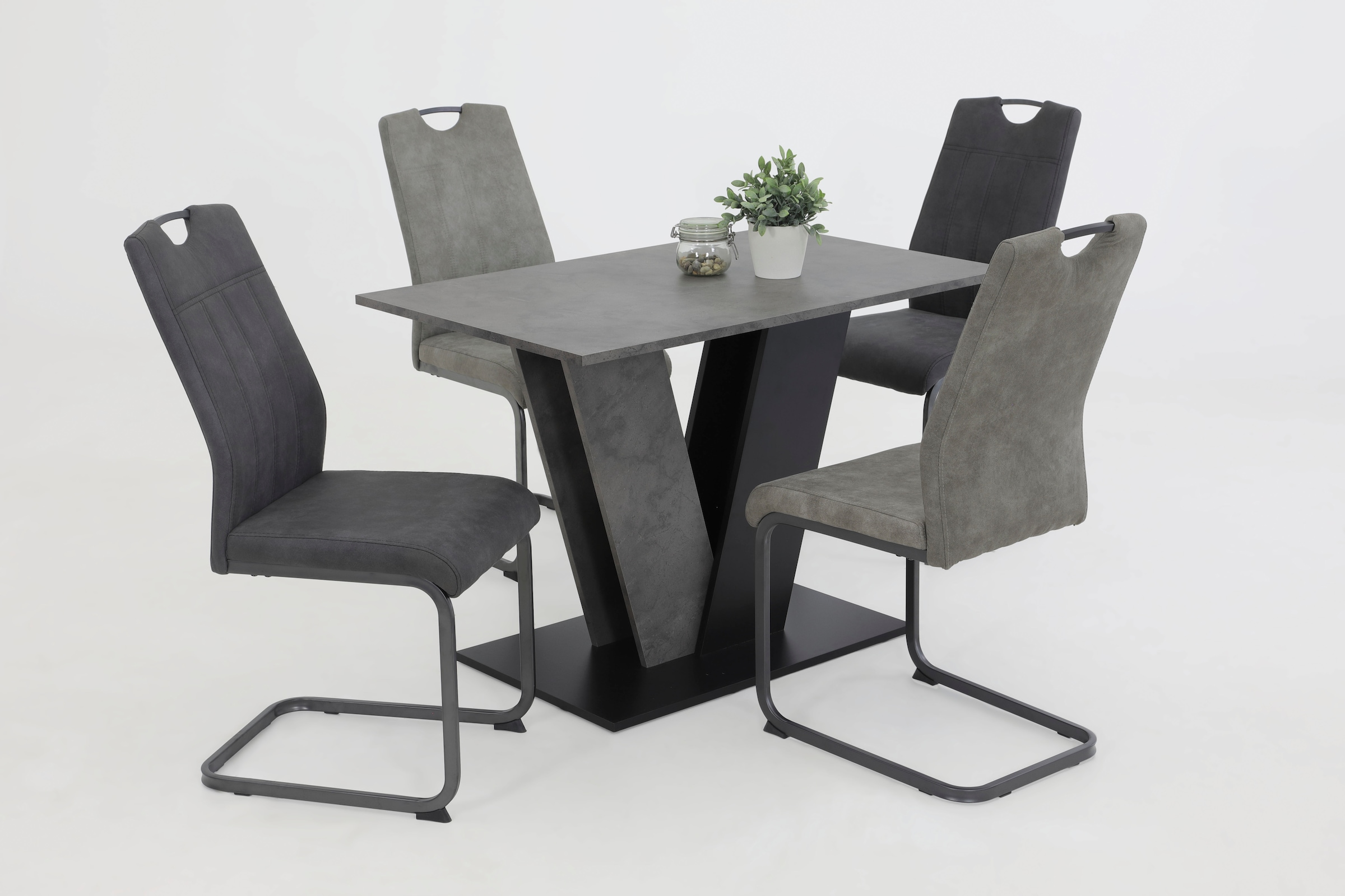 HELA Esstisch »JUDITH mit ABS-Kante« 1 Stk. tlg. Melamin, Säulentisch, V-Fo günstig online kaufen