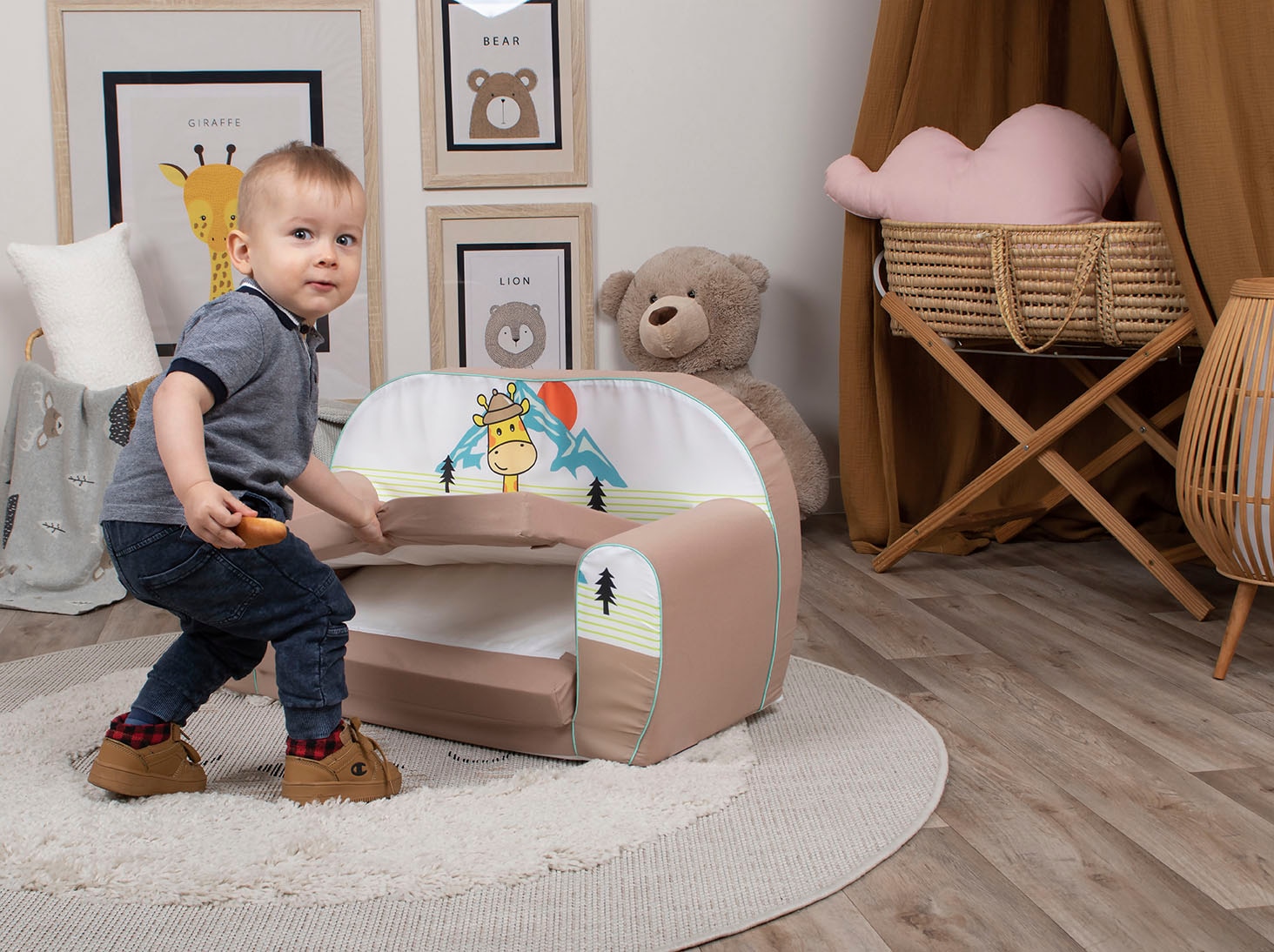 Knorrtoys® Sofa »Giraffe on Tour«, für Kinder; Made in Europe