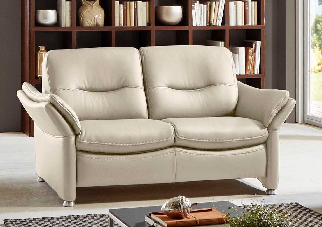 HUKLA 2-Sitzer »HU-SF15058 Ledersofa, Breite 164 cm«, hochwertiges Glattleder, optional mit Kopfstütze