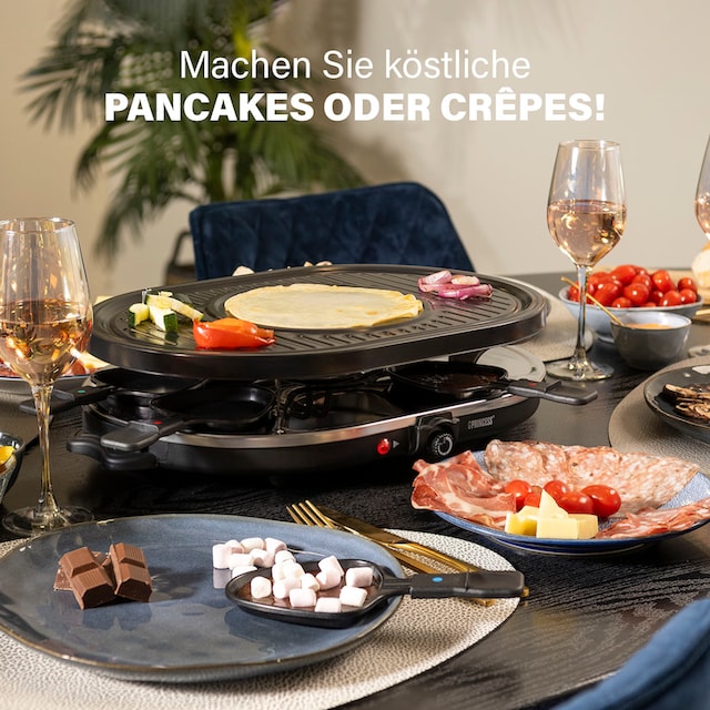 PRINCESS Raclette 8 Oval Grill Party - 162700, 8 Raclettepfännchen, 1200  Watt online kaufen