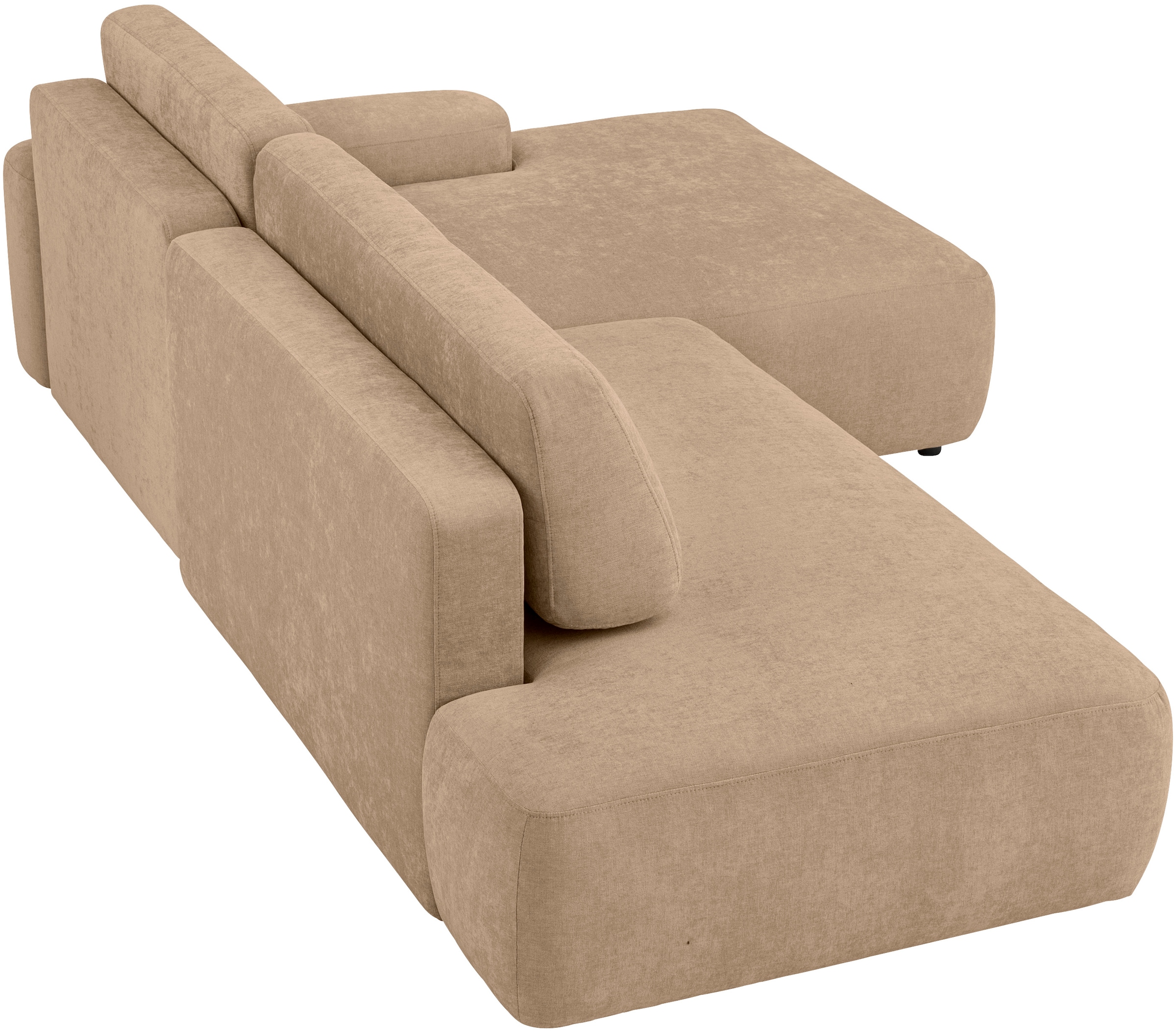 INOSIGN Ecksofa »TORGE, Schlafsofa Cord, Samtvelours u. Strukur fein, Couch in L-Form«, Schlaffunktion und Bettkasten, Liegefläche: 210x125 cm, neues Design