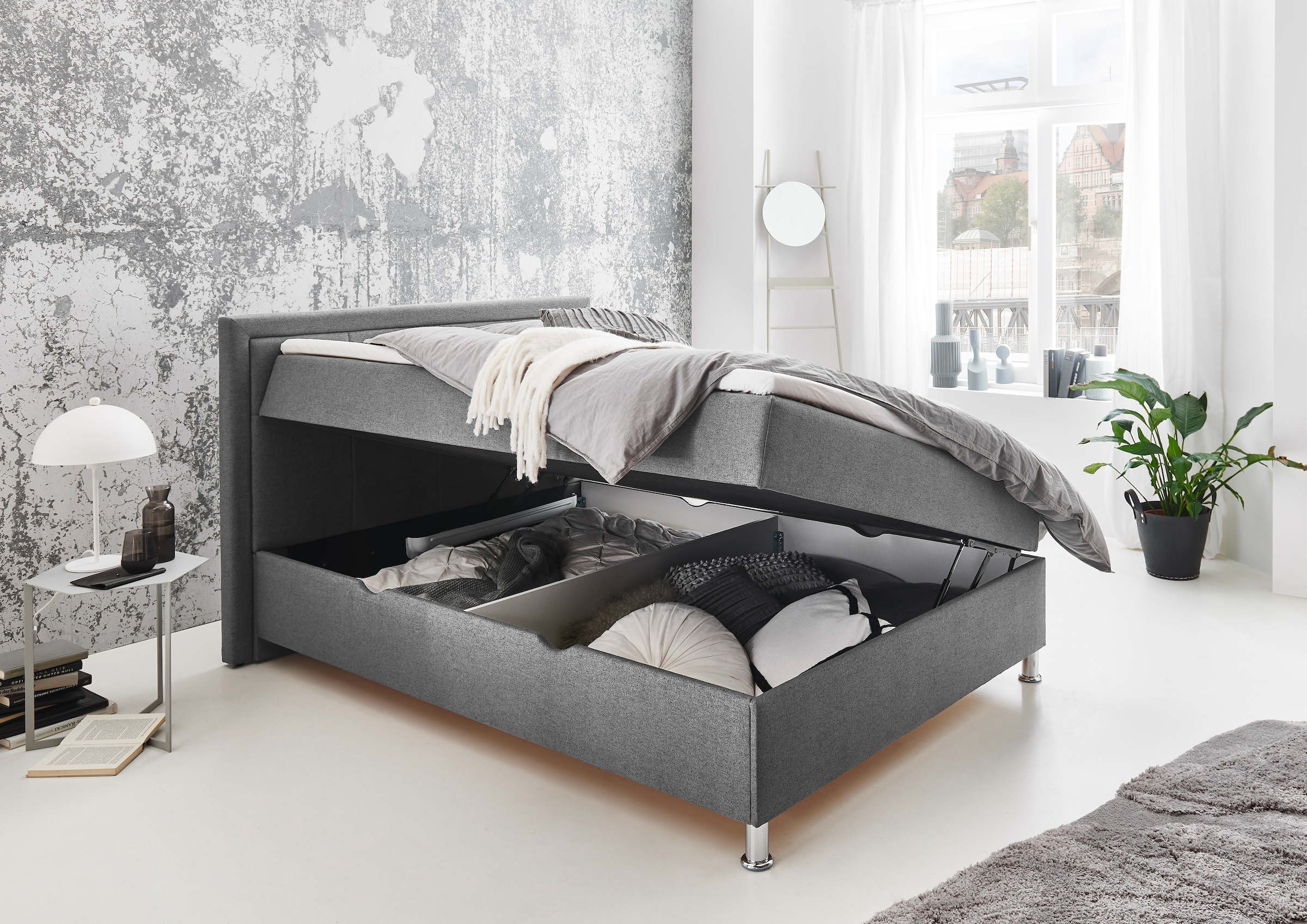 INOSIGN Boxbett »Fergus«, mit Bettkasten, inkl. Topper