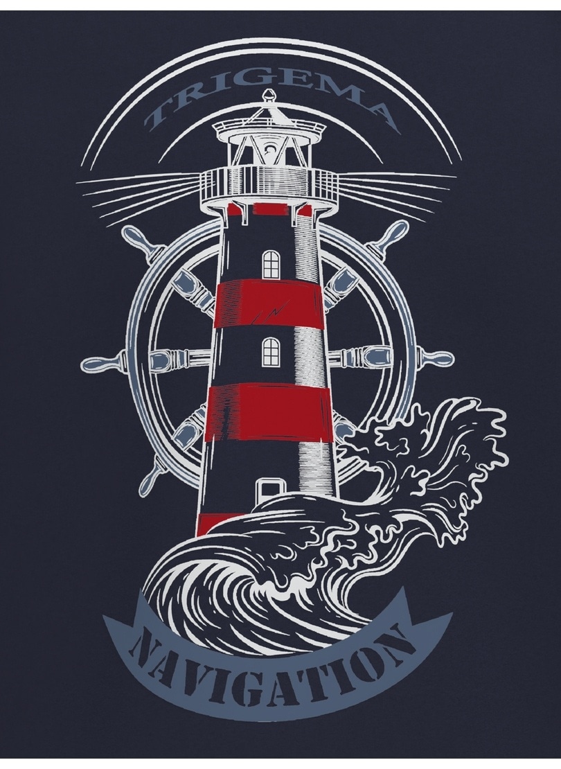 Trigema T-Shirt »TRIGEMA T Shirt mit Leuchtturm Motiv« 1