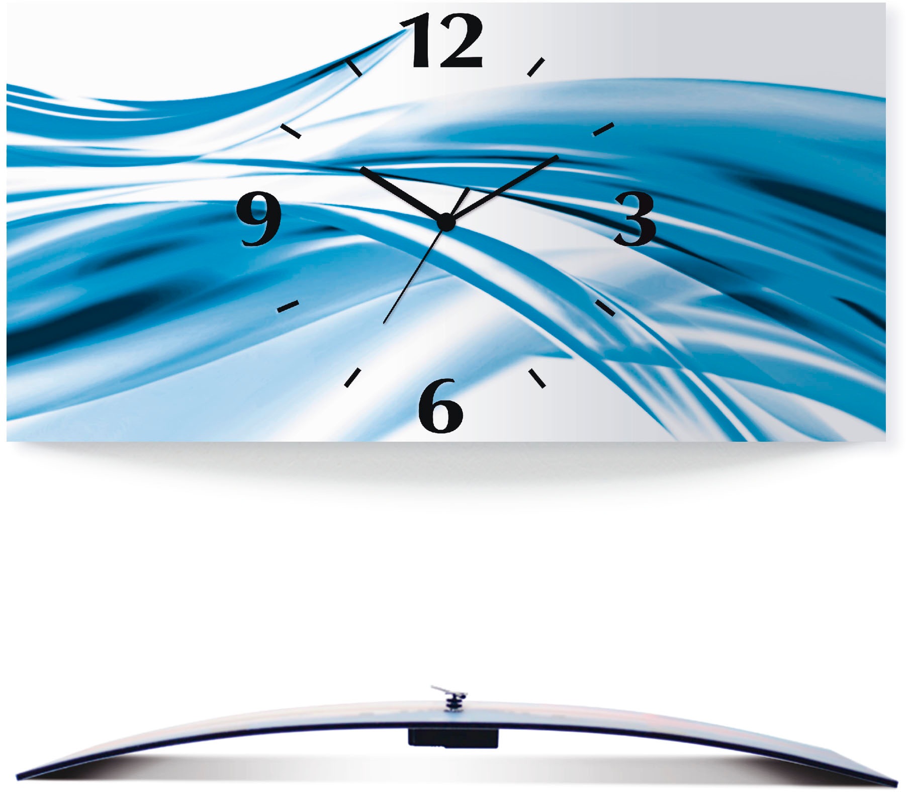 Artland Wanduhr »Schöne Welle - Abstrakt«, 3D Optik gebogen, mit Quarz- ode günstig online kaufen