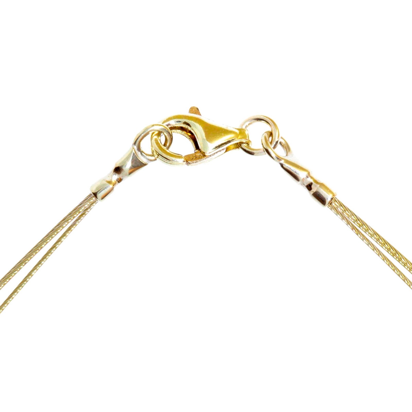OSTSEE-SCHMUCK Halsreif »Ostsee-Schmuck Halsreif Nyloncollier 3-reihig -goldfarben-«, (1 tlg.)