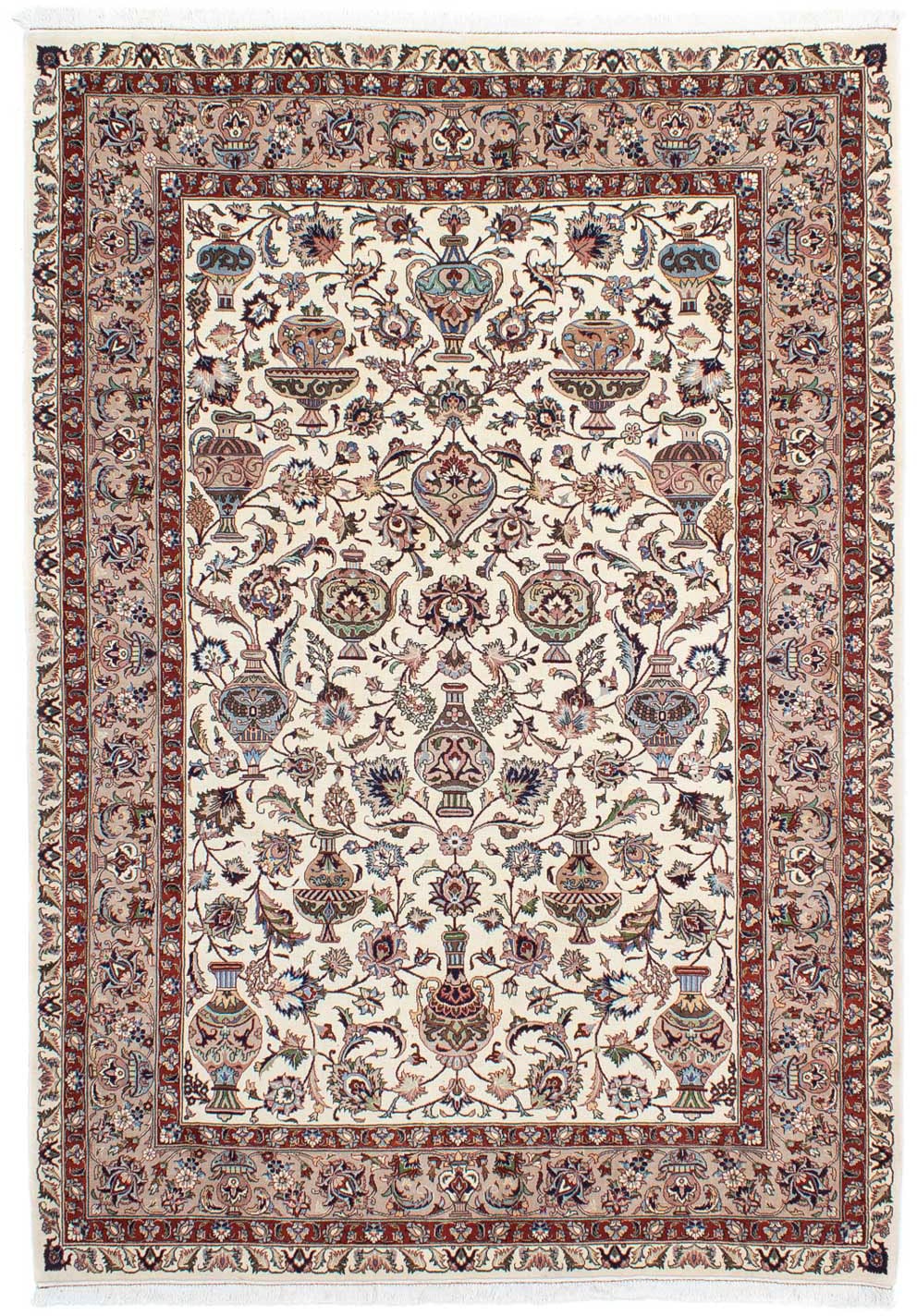 morgenland Wollteppich »Kaschmar Blumenmuster Beige 288 x 205 cm«, rechteck günstig online kaufen