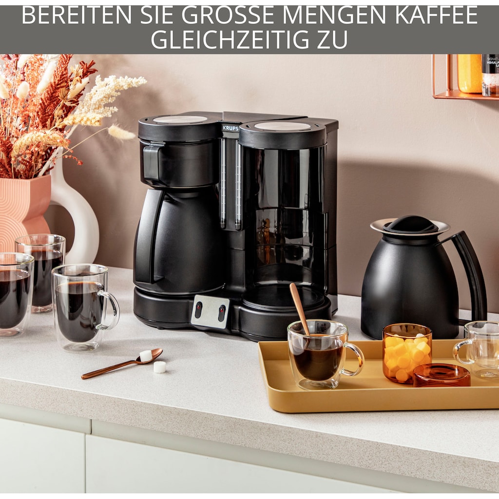 Krups Filterkaffeemaschine »KT8501 Duothek«, 0,8 l Kaffeekanne, Papierfilter, 1x4