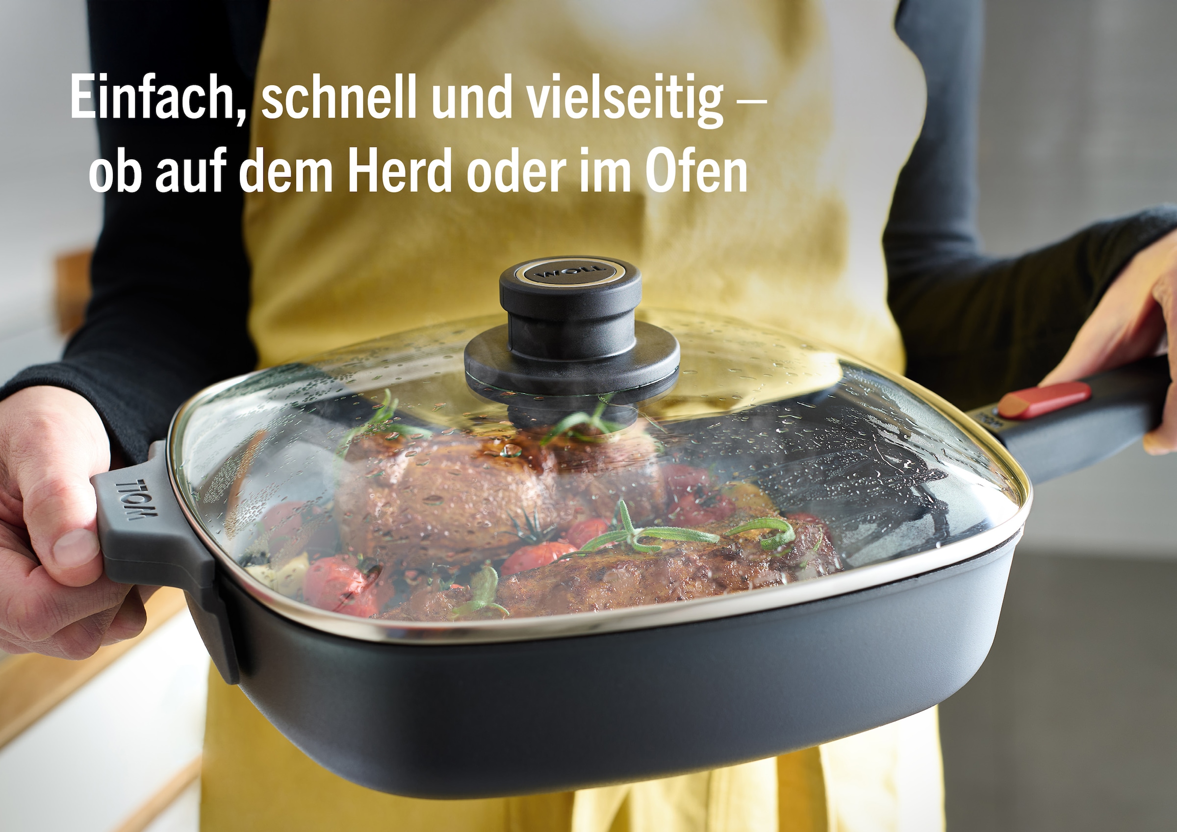 WOLL Grillpfanne »D-Lite Grillpfanne, 28 x 28 x 4 cm, Antihaft, Induktion« Aluminiumguss 1 tlg. Induktionsgeeignet, Ofenfest o. Stiel, Spülmaschinengeeignet