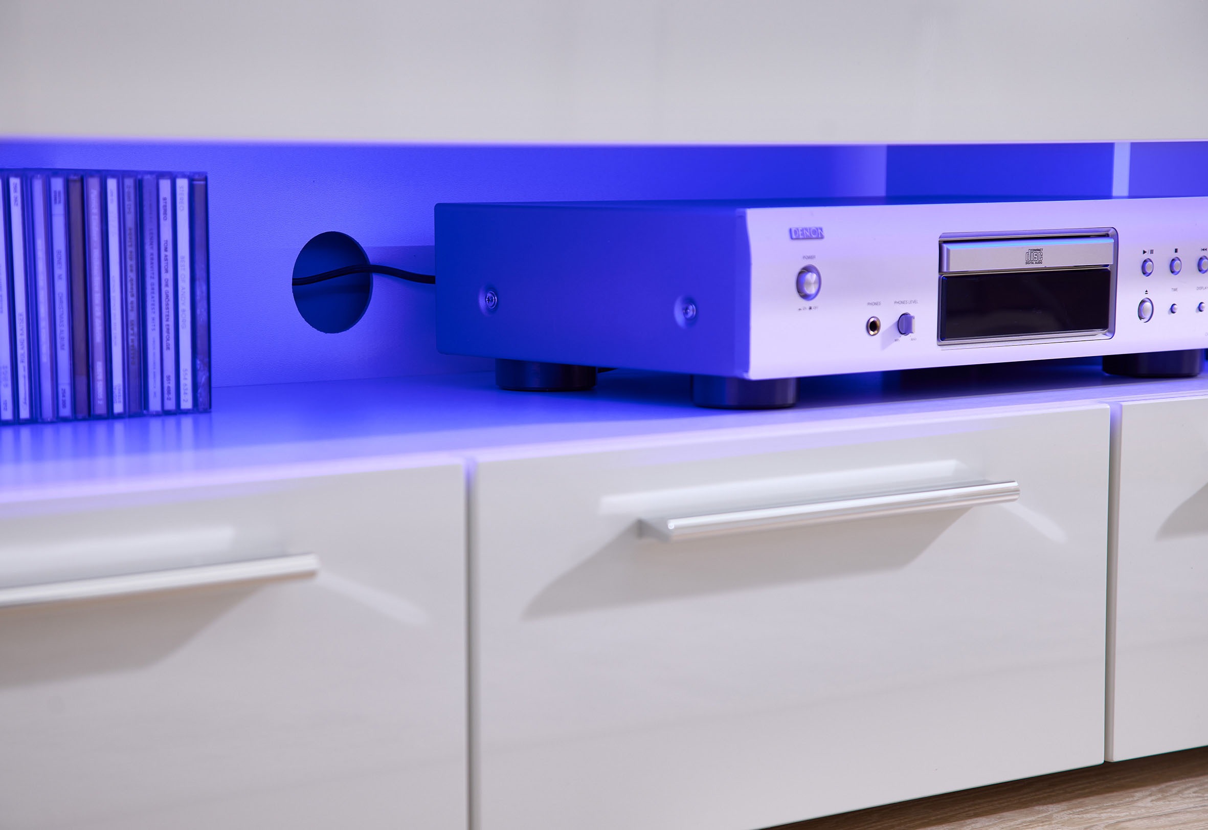 Stolkom TV-Schrank »Goal« 3 Schubkästen, 5 offenen Fächern, Stellmaß 200/44/44 cm