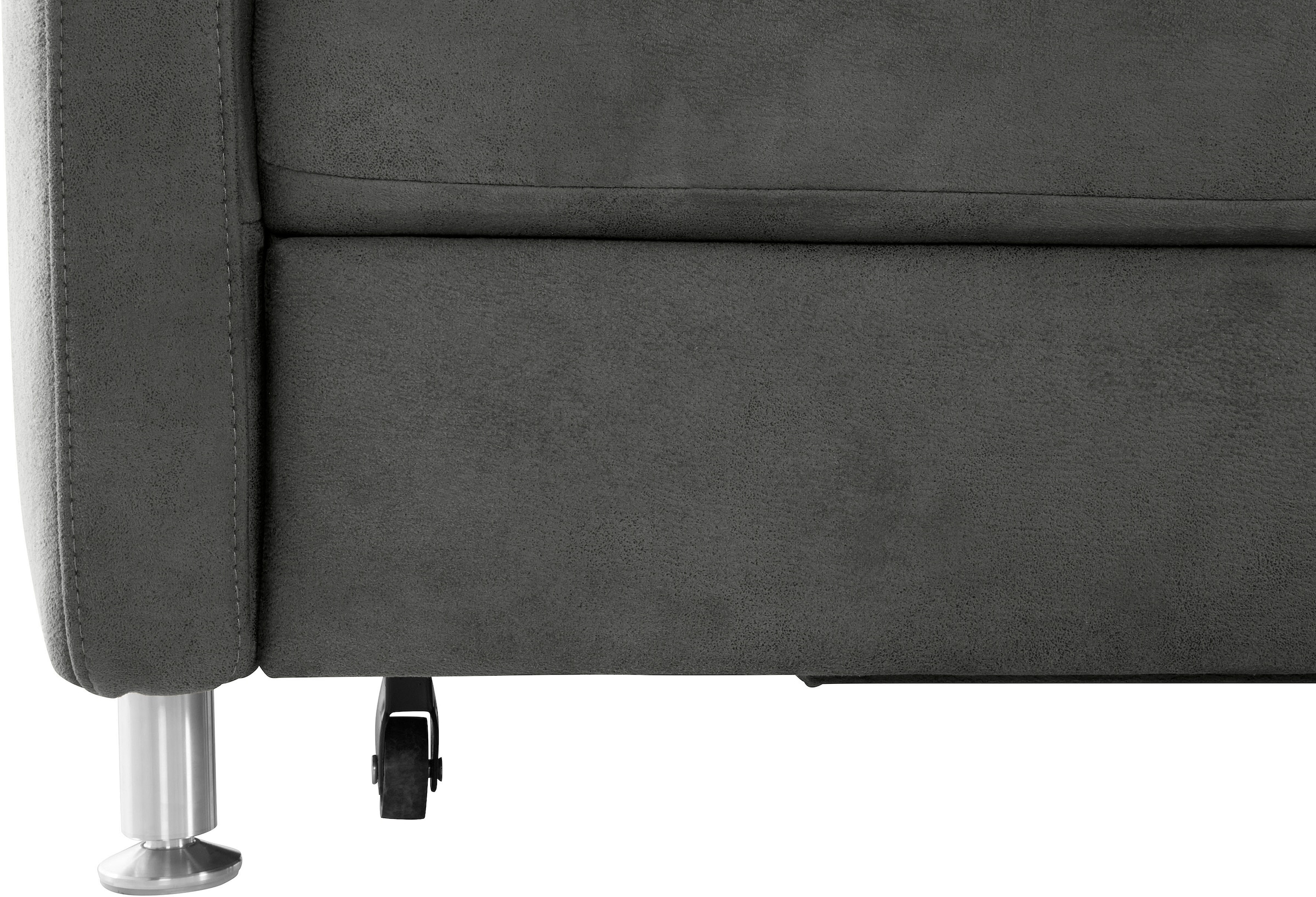 sit&more Ecksofa »Darwin L-Form«, inklusive Federkern, wahlweise mit Kopfteilverstellung, Bettfunktion