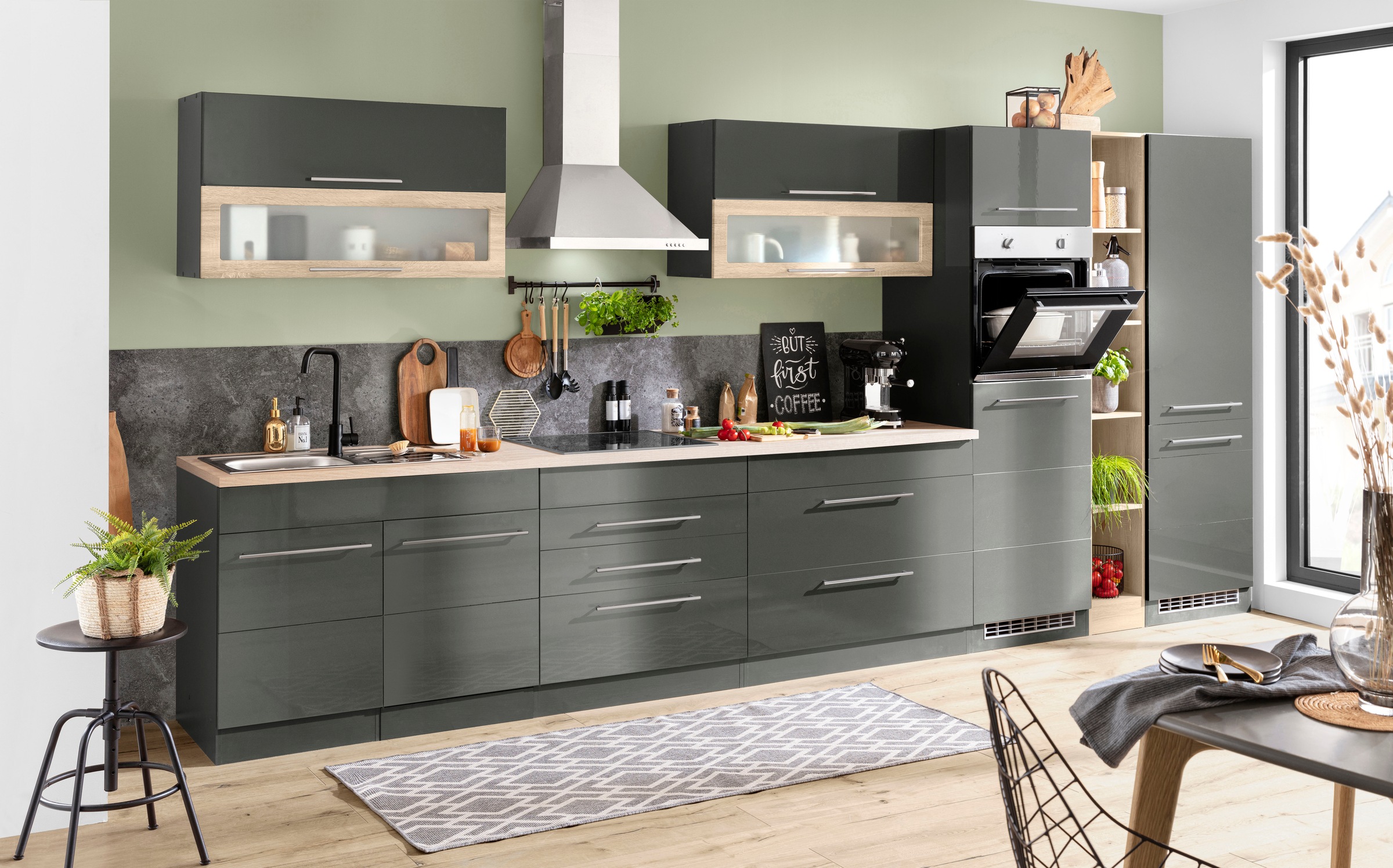 KOCHSTATION Küchenzeile »KS-Wien« Breite 430 cm, wahlweise mit E-Geräten un günstig online kaufen