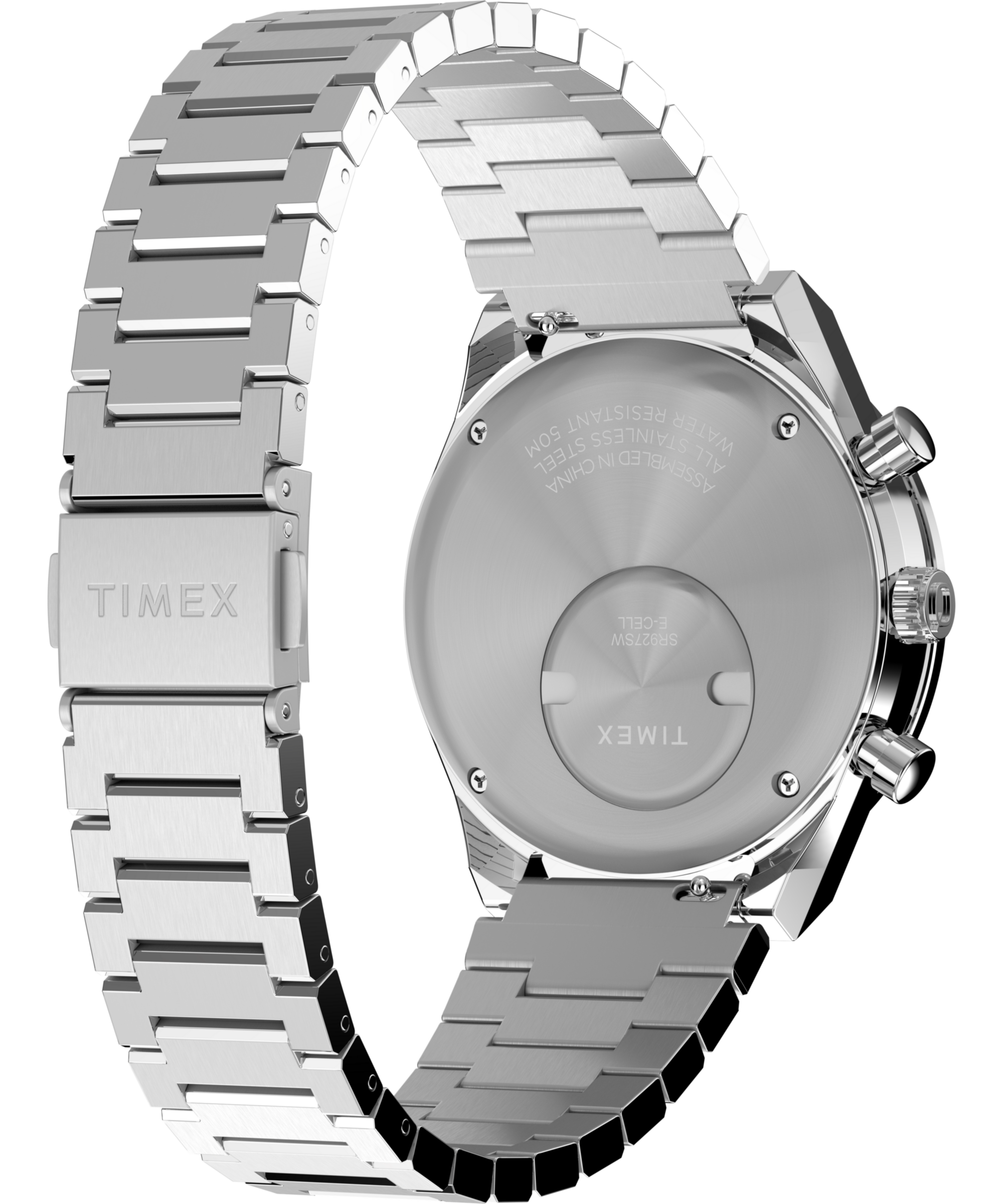 Timex Chronograph »DIVER INSPIRED«, Quarzuhr, Armbanduhr, Damenuhr, Edelstahlarmband,Stoppfunktion,Datum
