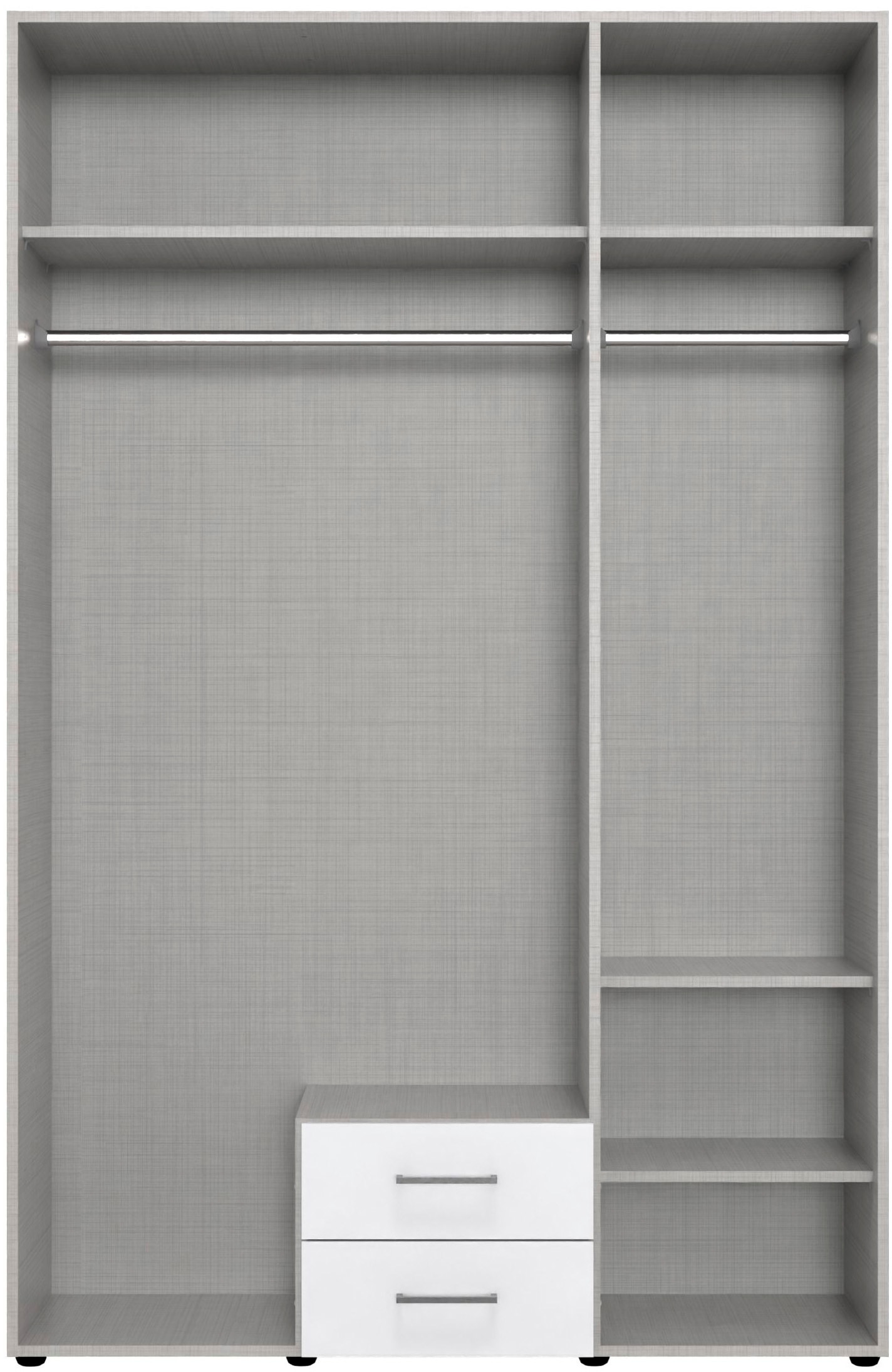Wimex Kleiderschrank »Mugano, in vielen Breiten, 208 oder 236cm hoch, Made in Germany«, (mit langen oder kurzen Griffen aus Metall), wahlweise mit oder ohne Spiegel, mit Schubladen