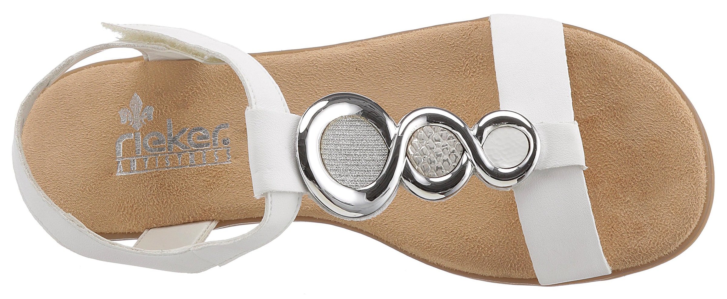 Rieker Riemchensandale  , Sommerschuh, Sandalette, Blockabsatz, mit Schmuckapplikation