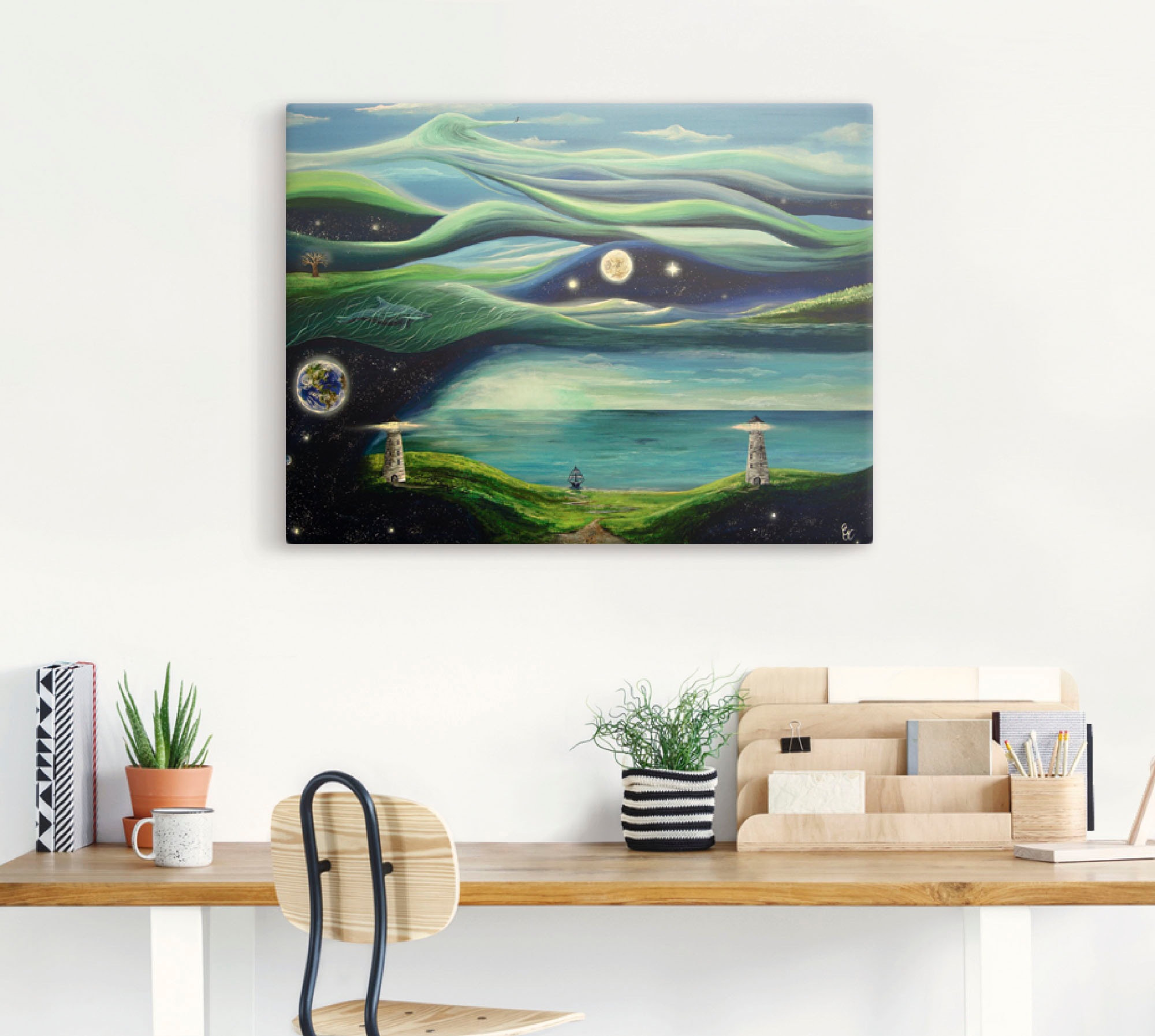 Artland Leinwandbild »Verschiedene Leben«, Landschaften, (1 St.), auf Keilrahmen gespannt