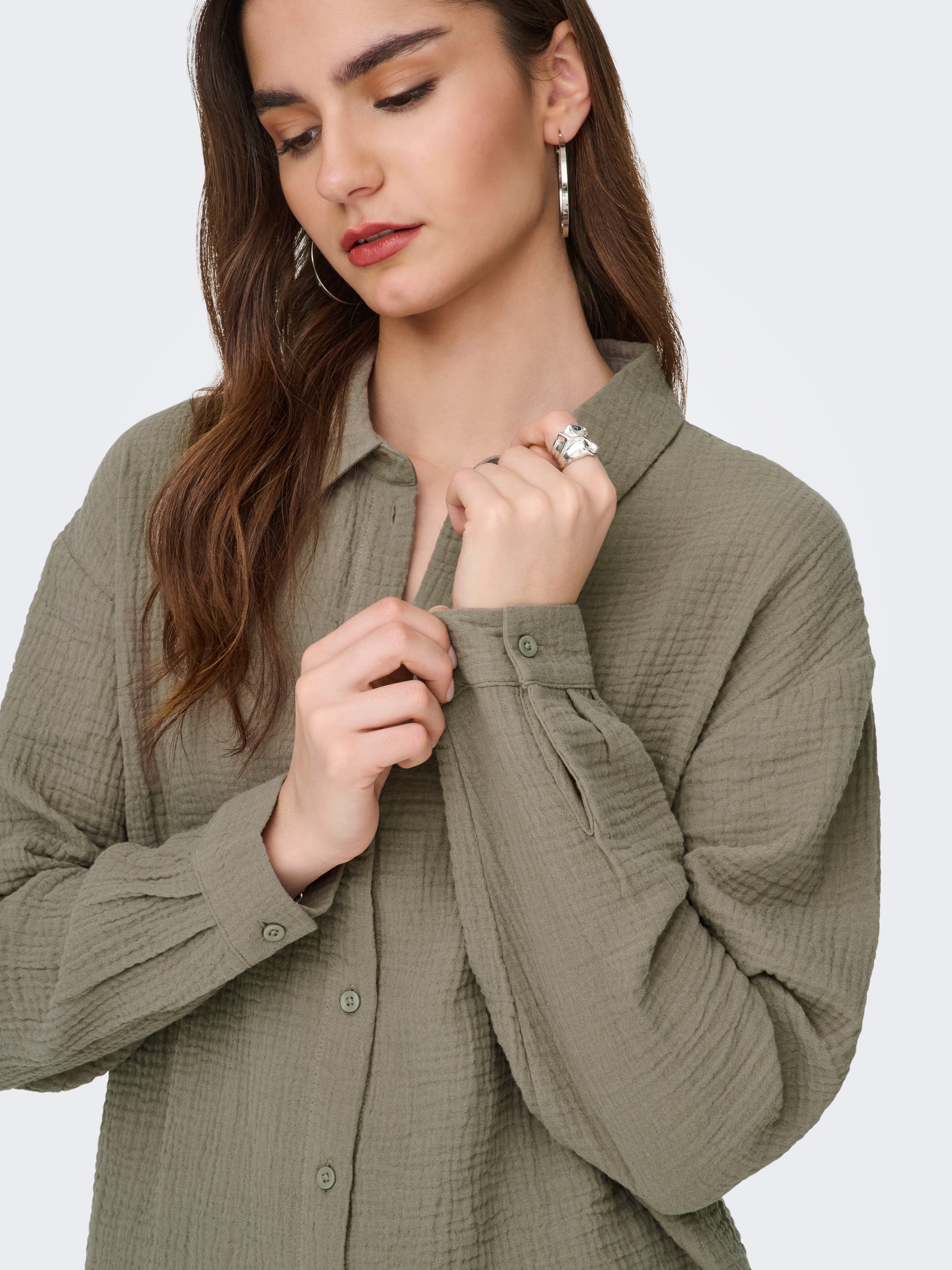 JDY Hemdbluse »JDYTHEIS LIFE L/S LOOSE SHIRT WVN NOOS« Baumwolle, regular fit