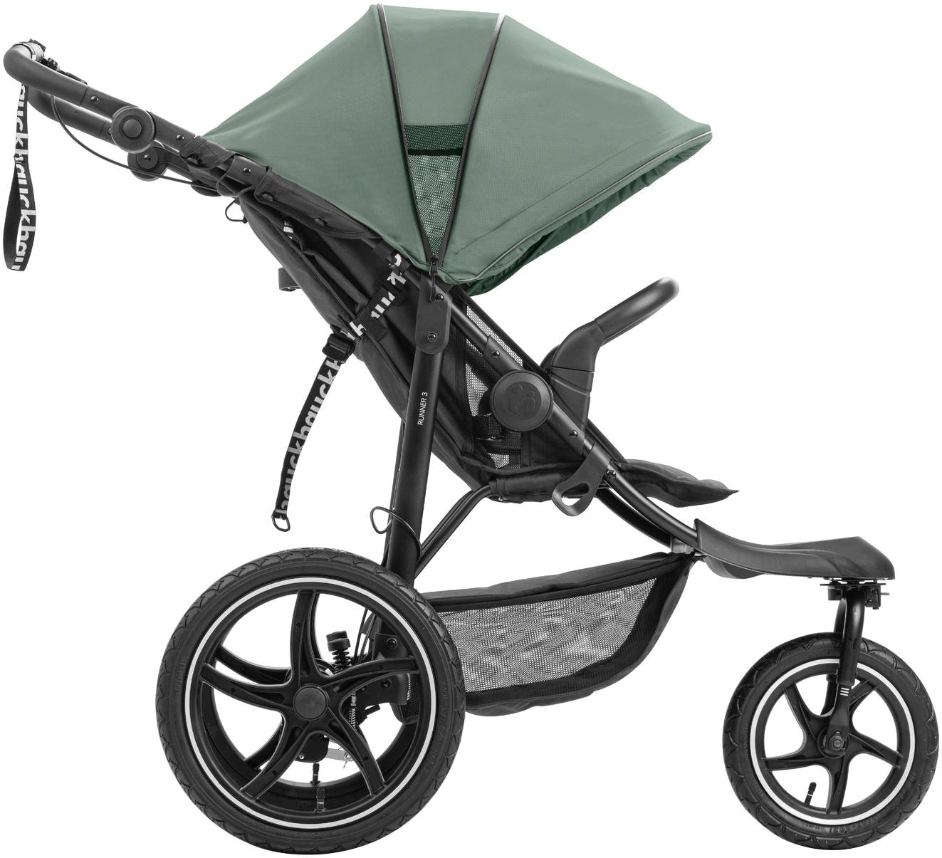 Hauck Dreirad-Kinderwagen »Runner 3, Jungle Green«, 22 kg, mit XXL-Lufträdern u. Handbremse; bis 22 kg belastbar