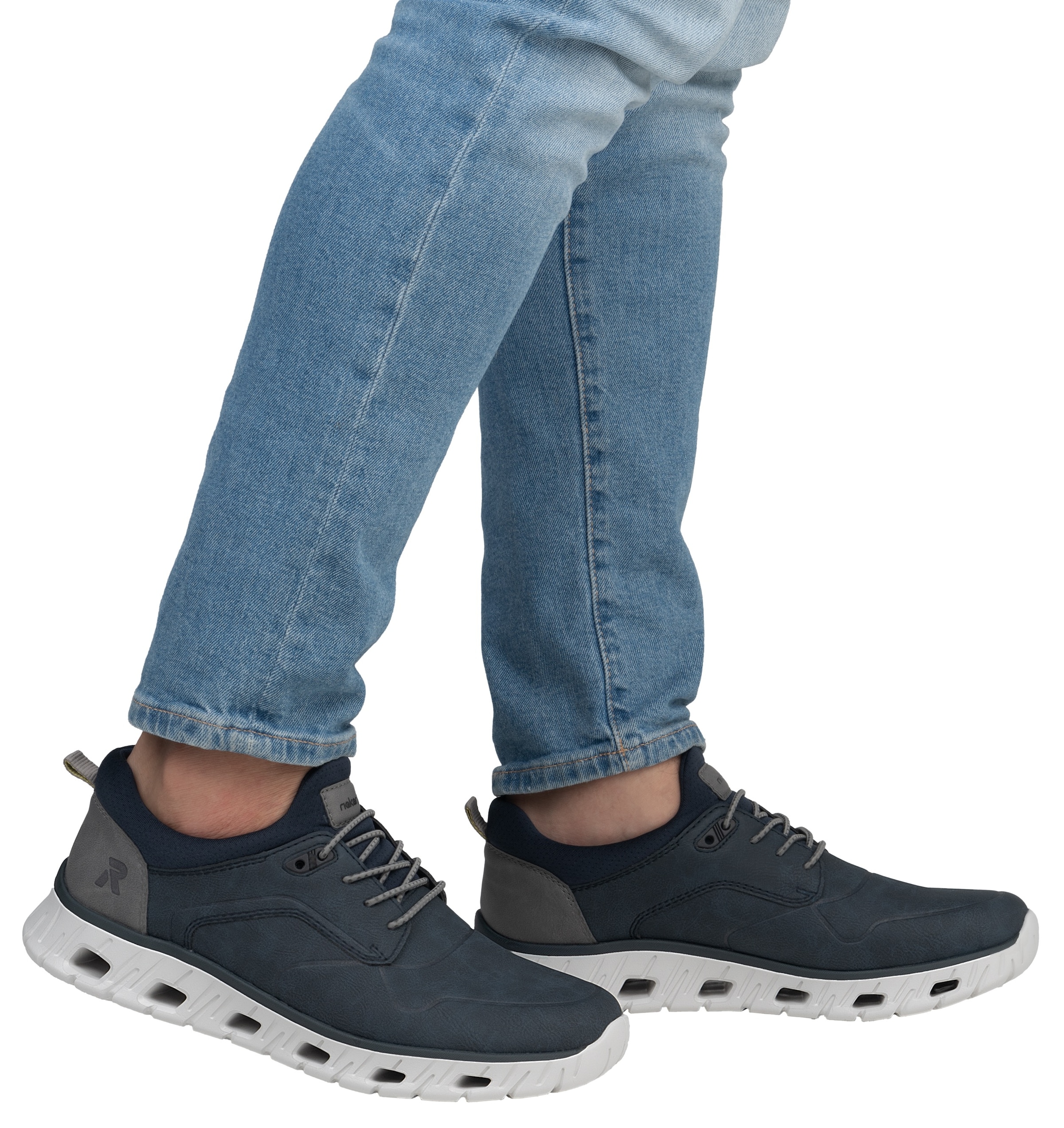 RIEKER Sport Slip-On Sneaker, Freizeitschuh, Halbschuh, Schlupfschuh mit modischer Laufsohle