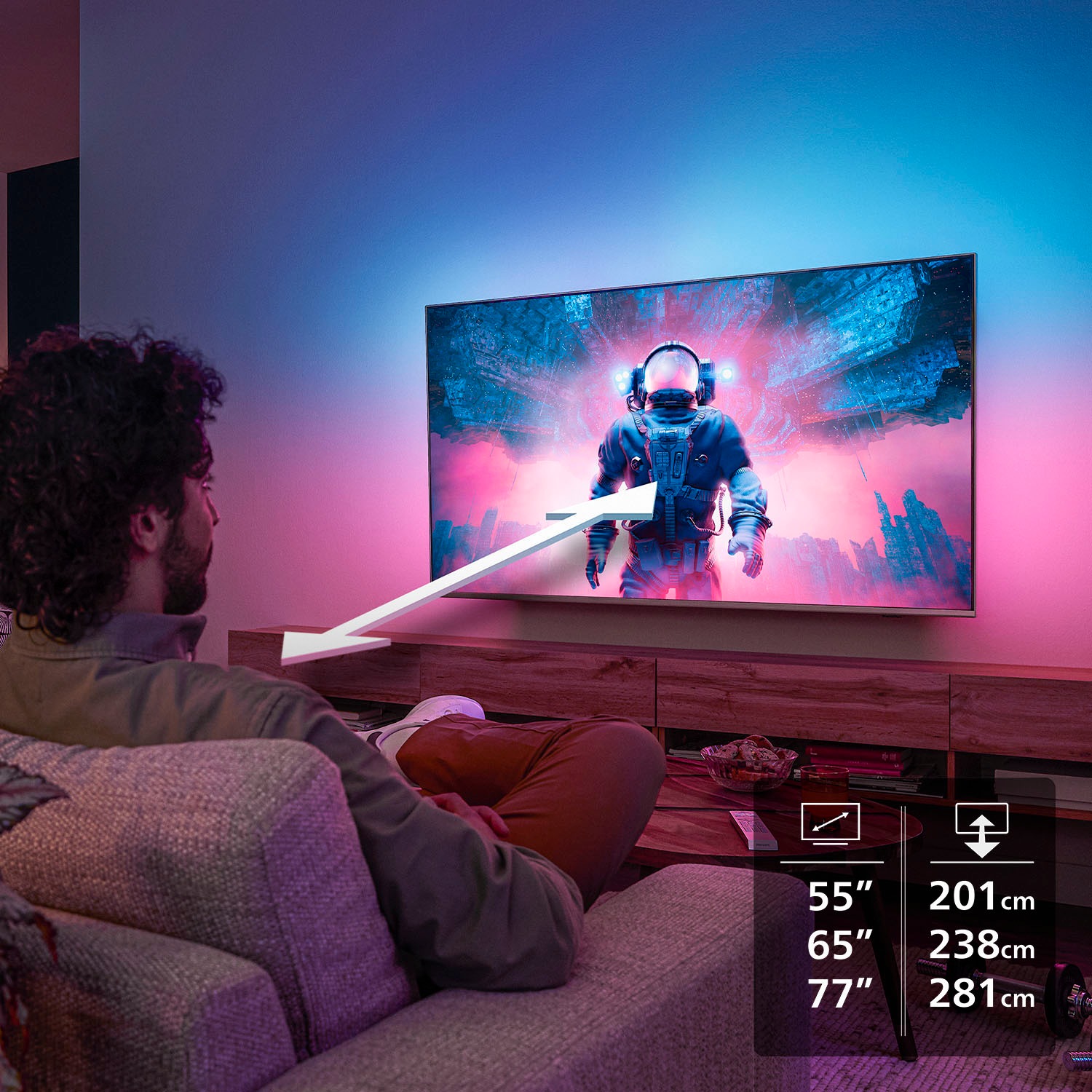 Philips OLED-Fernseher »55OLED910/12«, 4K Ultra HD, Google TV-Smart-TV