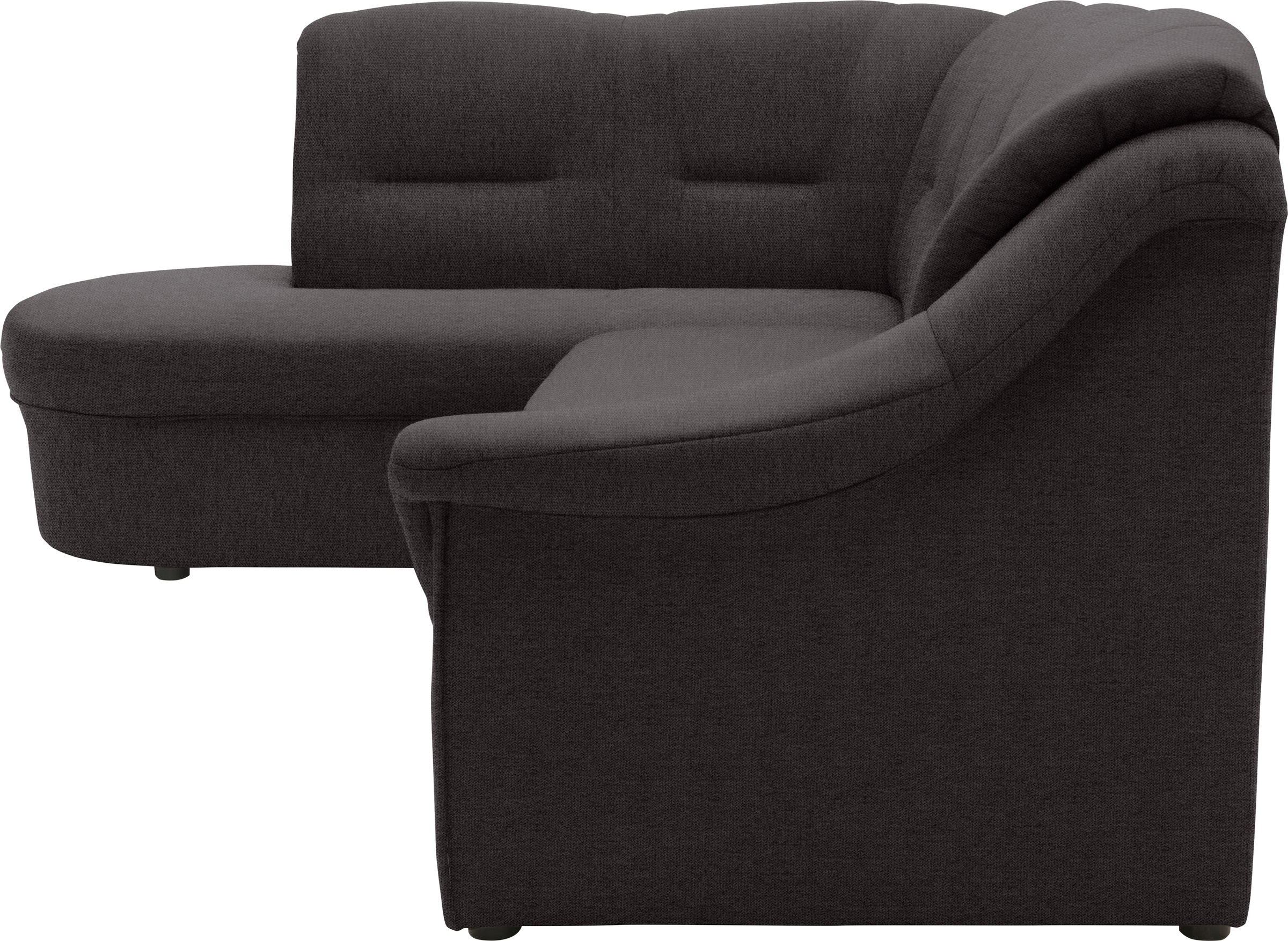DOMO collection Ecksofa »Faenza für kleine Räume, Stellmaße 232,176cm, komfortabel, L-Form«, mit Ottomane, zeitlos, elegante Armlehnen, wahlweise mit Bettfunktion