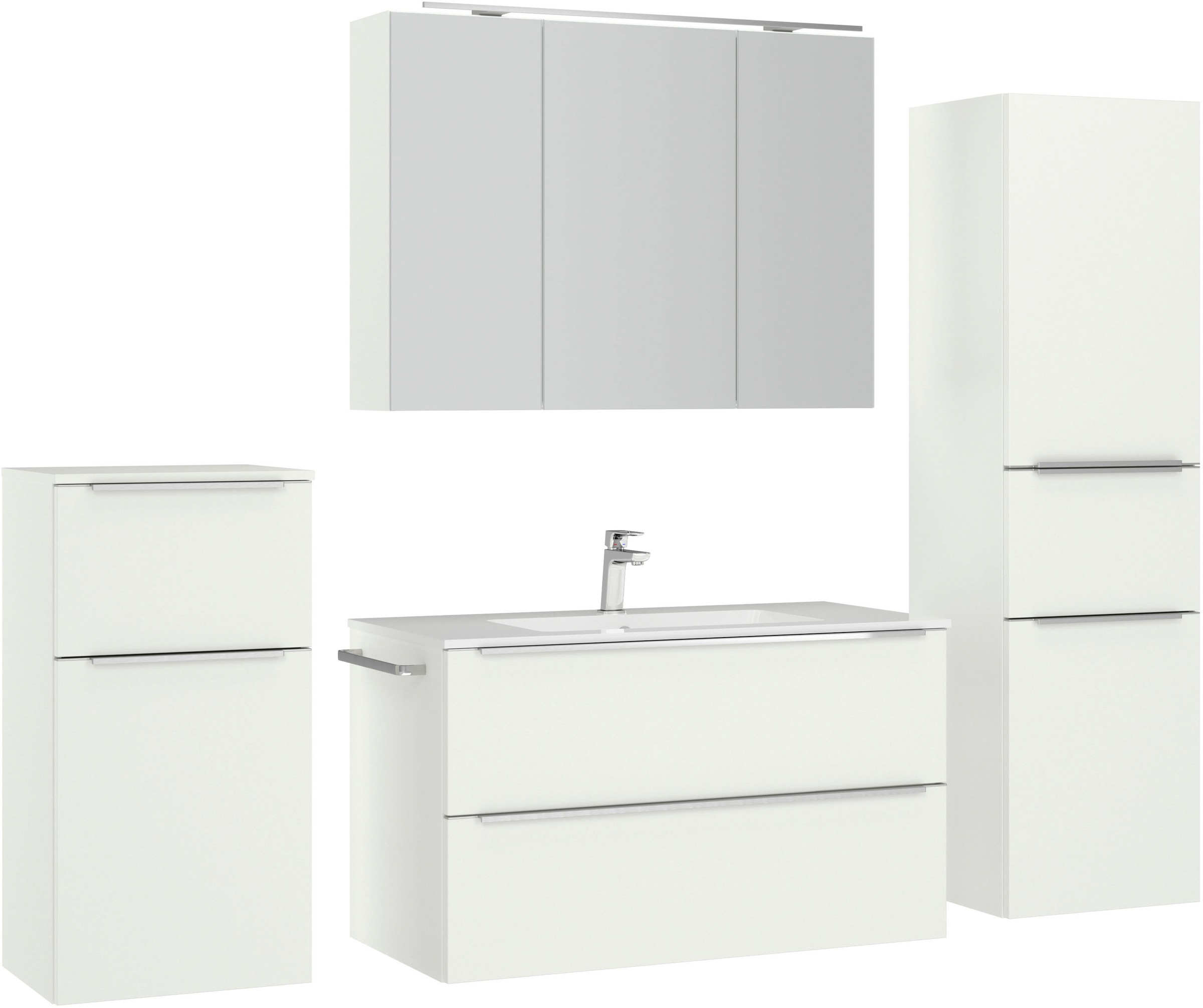nobilia® Badmöbel-Set »Levere«, (4 St., vormontiert, mit Soft-Close), inkl. günstig online kaufen