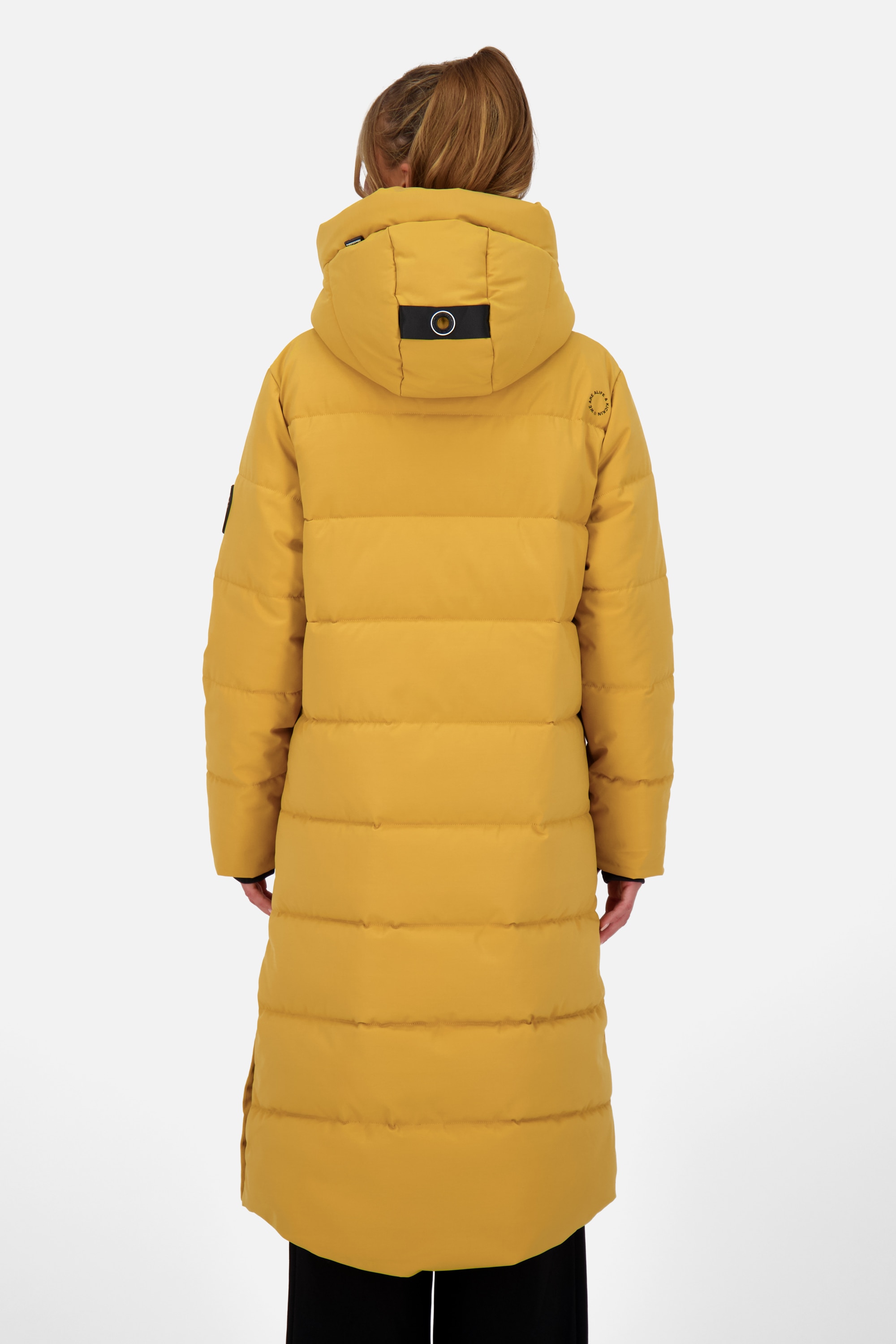 Alife & Kickin Steppjacke »Damen KatiaAK A«, mit Kapuze, Langer Wintermantel mit großer Kapuze und regulierbarer Beinfreiheit