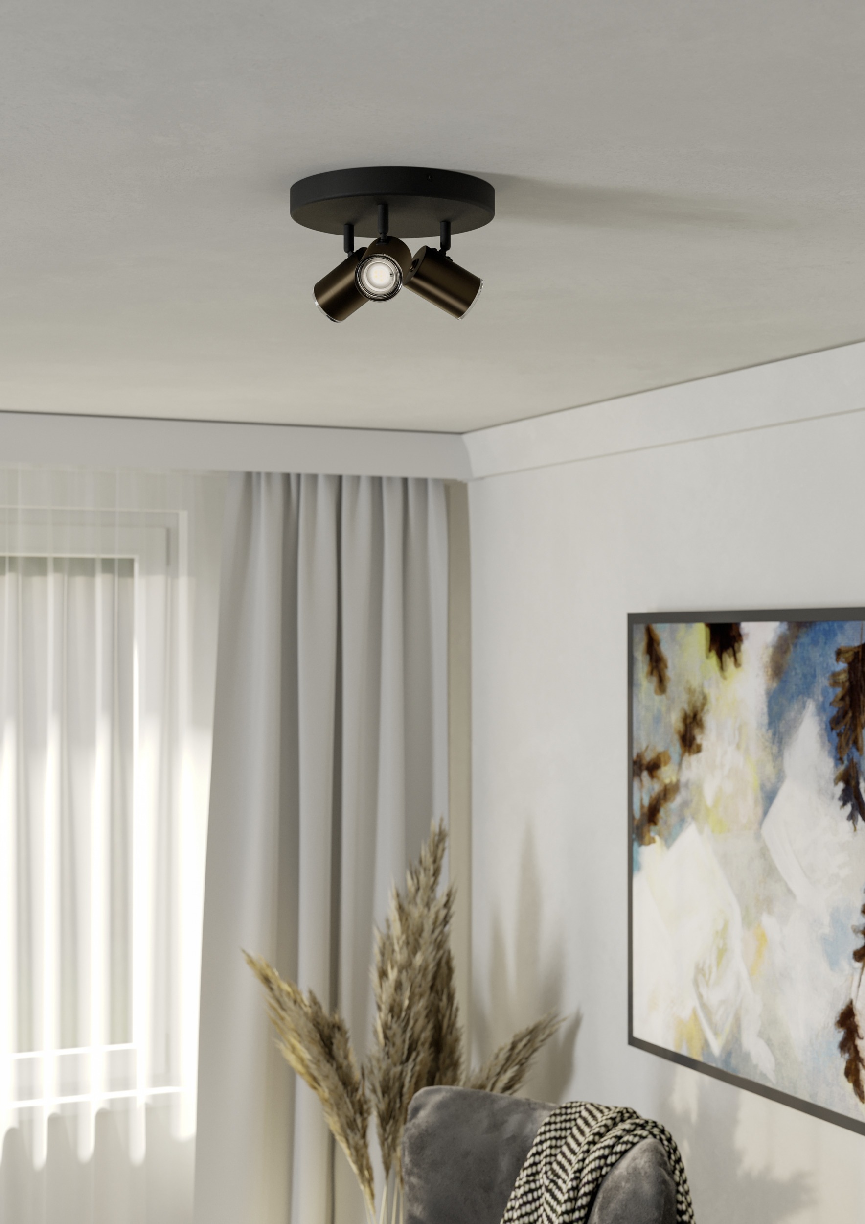 EGLO Deckenleuchte »CONSUMA 1 Spotlampe - Stahl - GU10 - 3X5W - IP44« GU10 günstig online kaufen