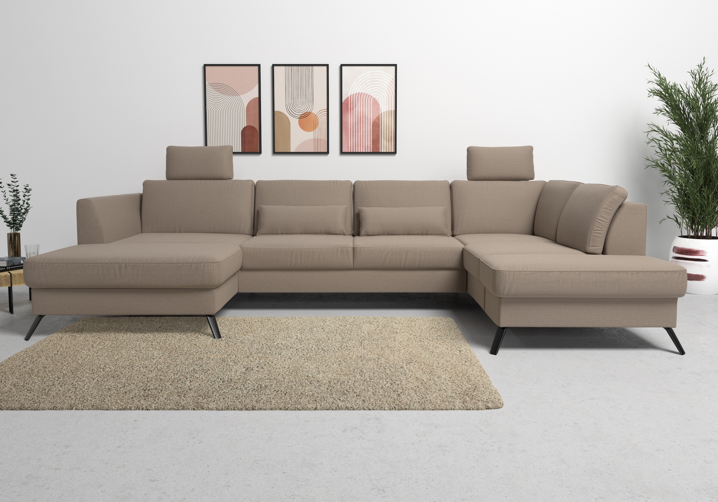 sit&more Wohnlandschaft »Olsen U-Form« inklusive Sitztiefenverstellung, wah günstig online kaufen