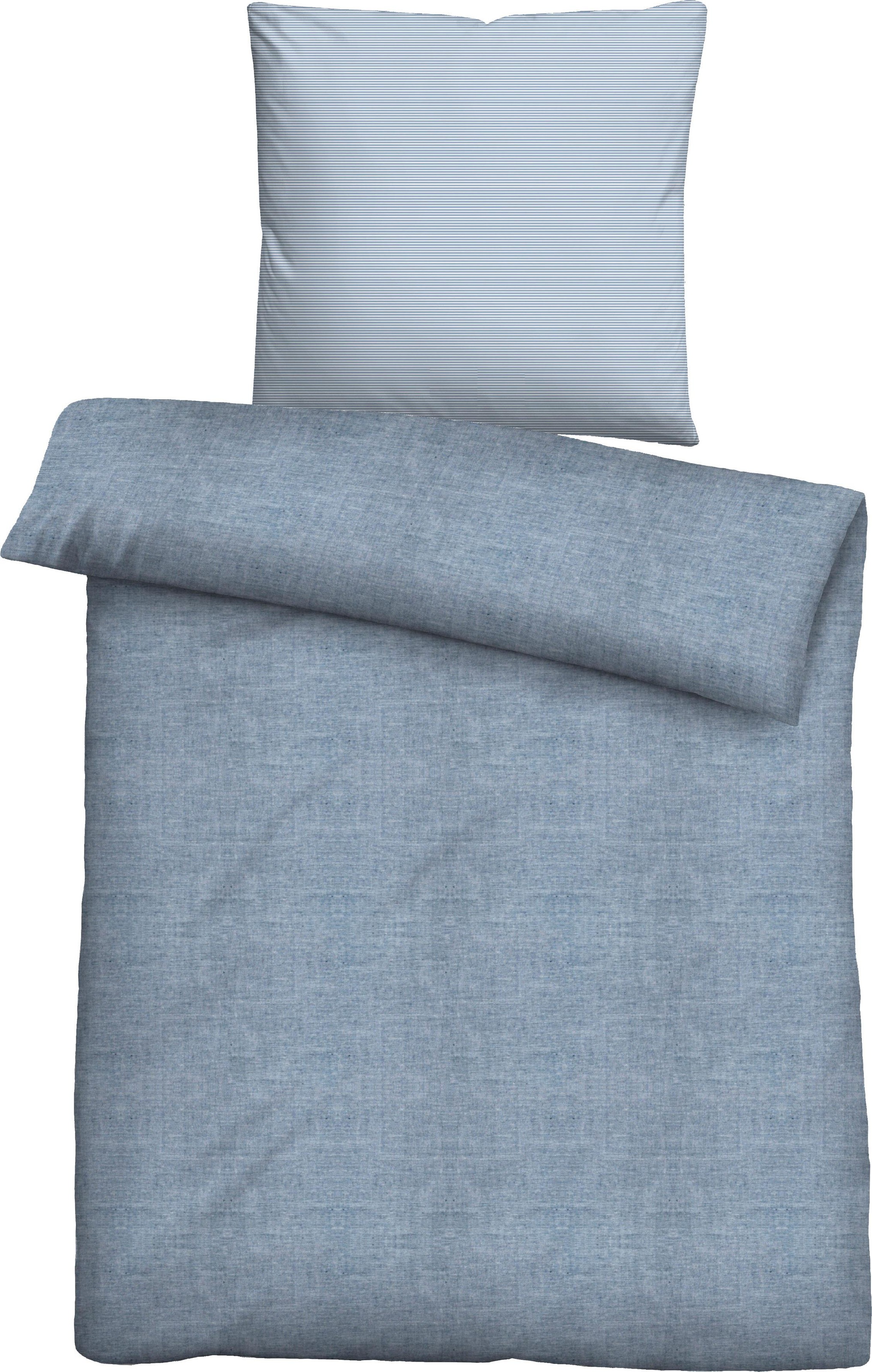 Biberna Bettwäsche »Liora«, mit unterschiedlichem Kissen und Bettbezug